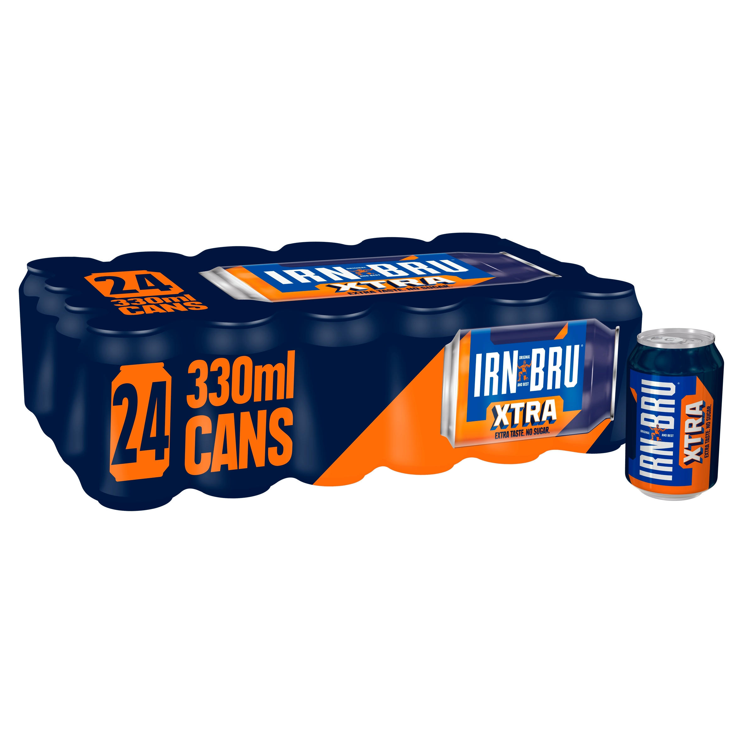 IRN-BRU Xtra No Sugar Soft Drink Cans 24 x 330ml