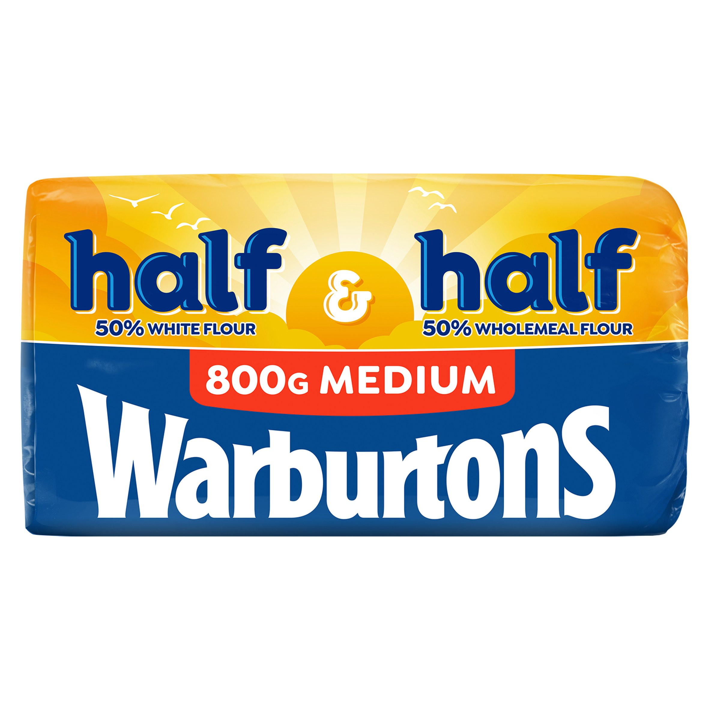Warburtons Half & Half Medium 800g