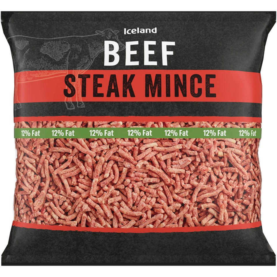 Iceland Beef Steak Mince 12% Fat 550g