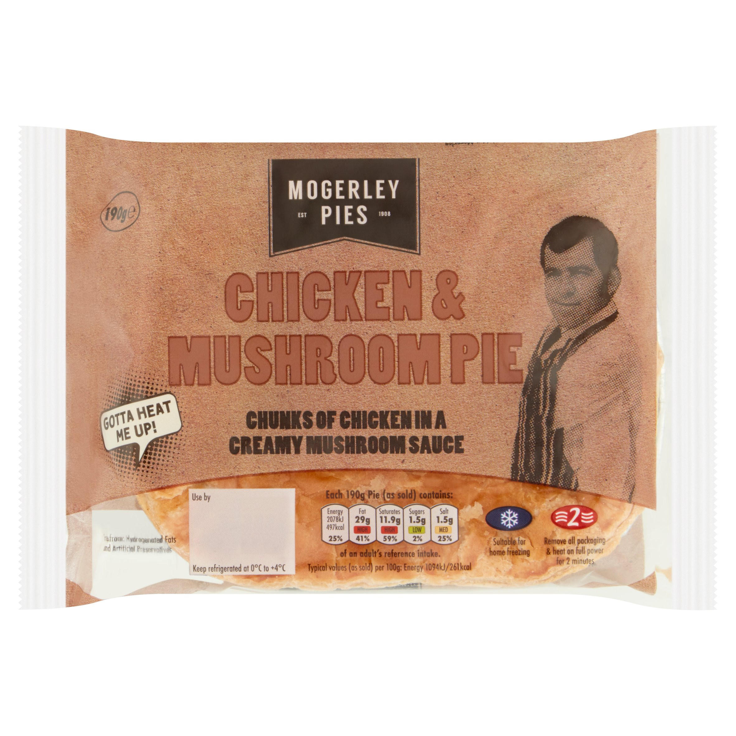 Mogerley Pies Chicken & Mushroom Pie 190g