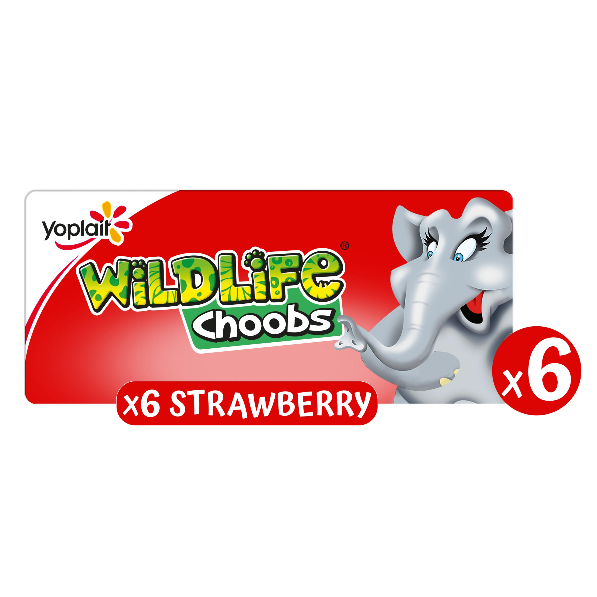 Wildlife Choobs Kids Strawberry Yoghurt Tubes 6 x 37g