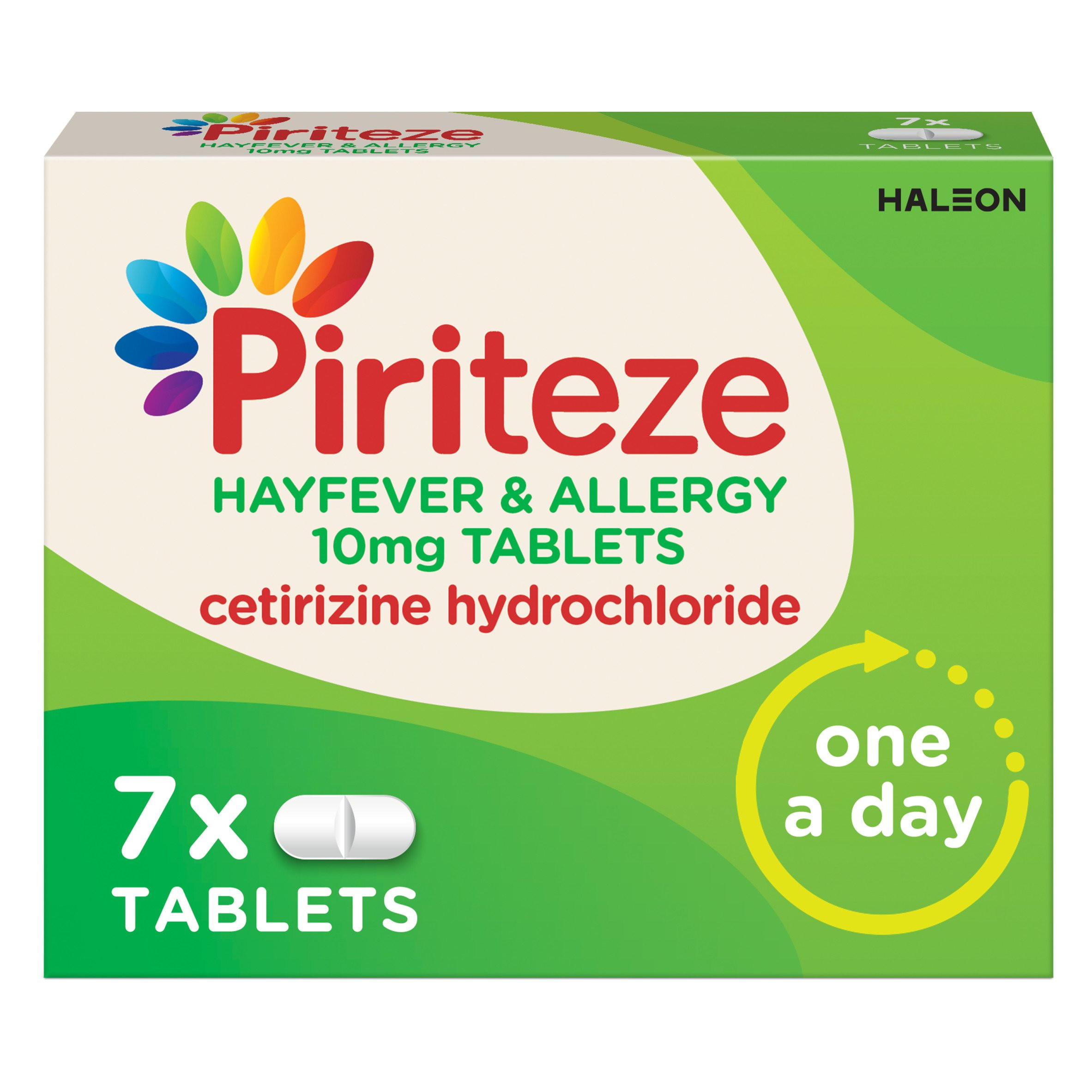 Piriteze Hayfever & Allergy Antihistamine 7 Tablets