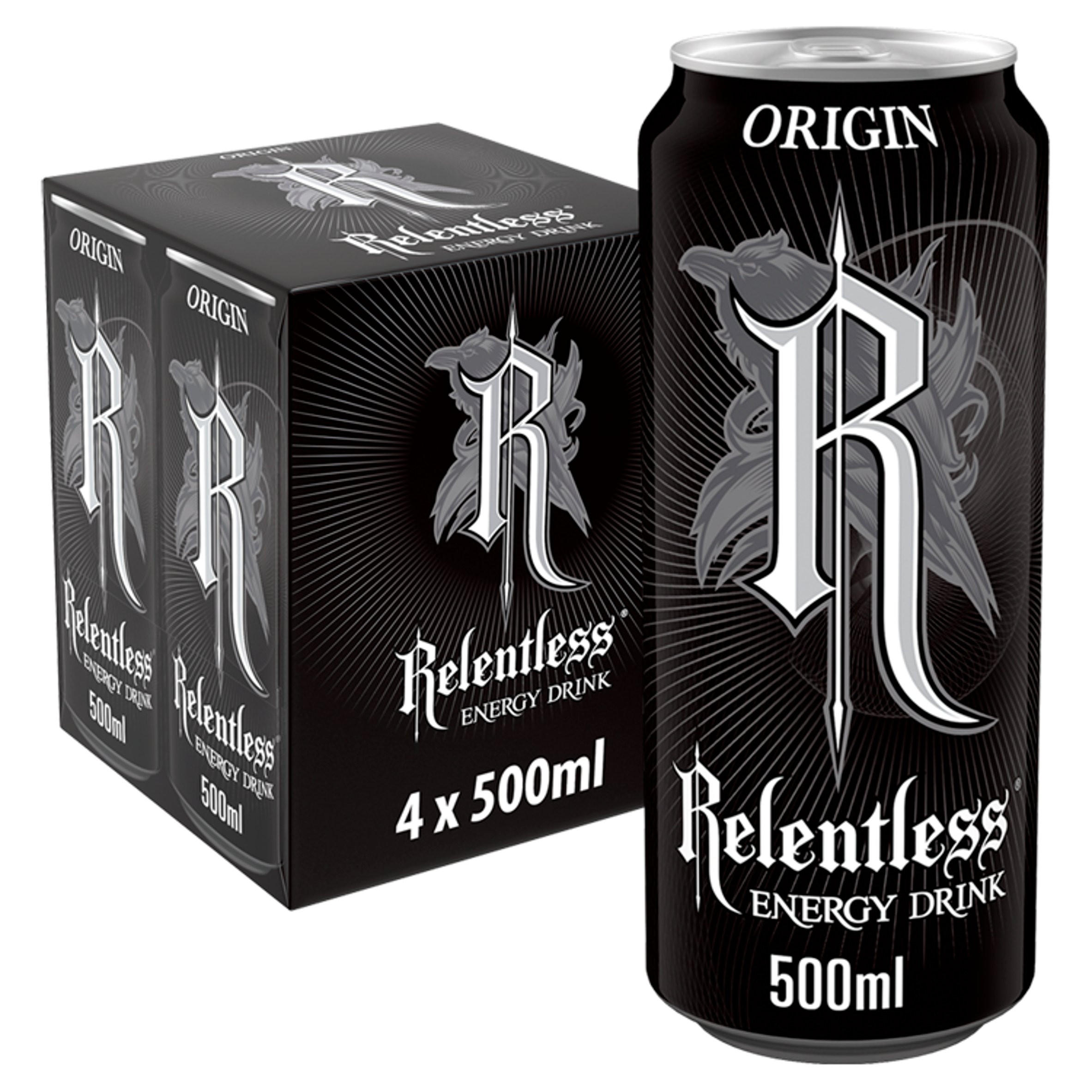 Relentless Origin Energy Drink 4 x 500ml