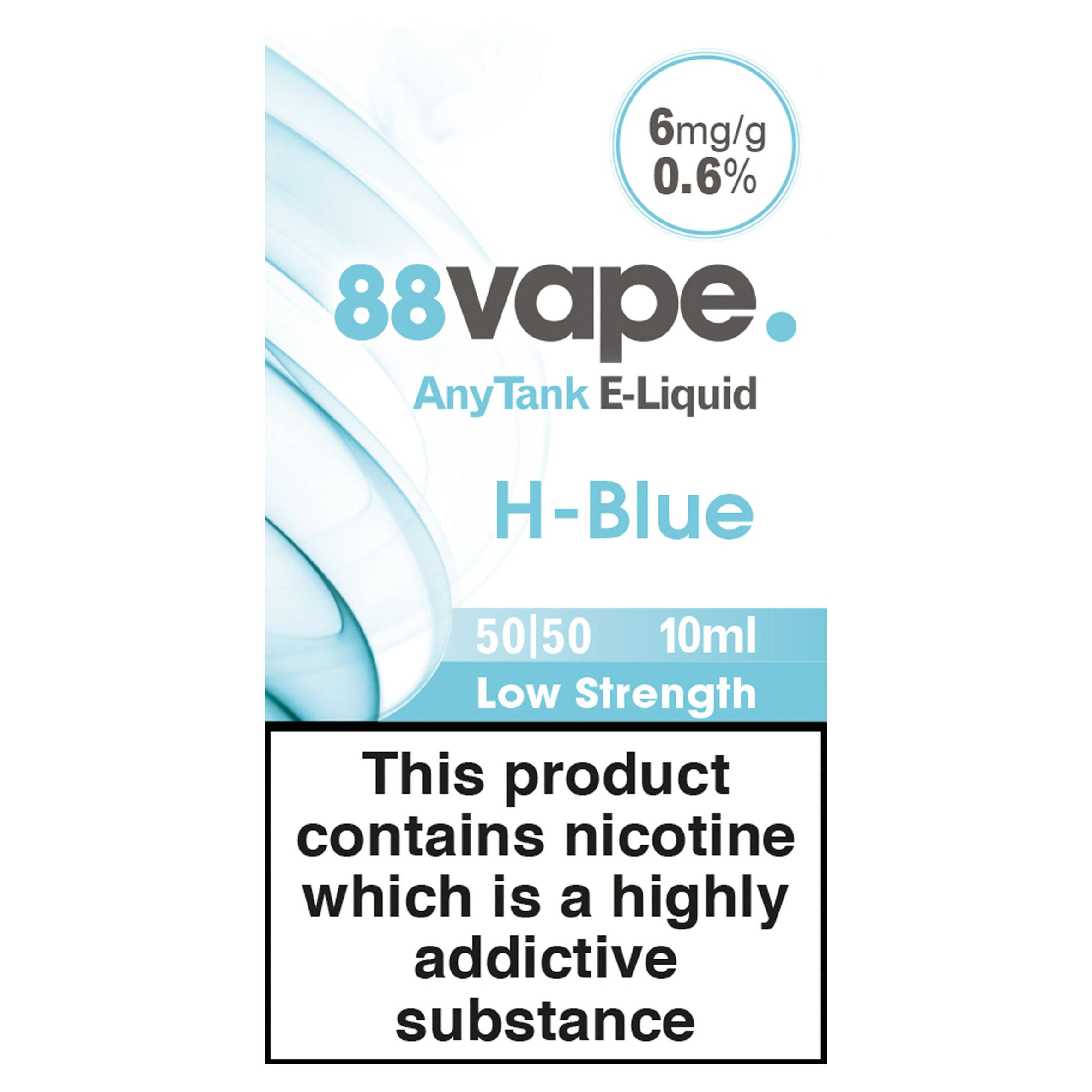 88Vape AnyTank E-Liquid H-Blue 6mg-g 0.6% 10ml