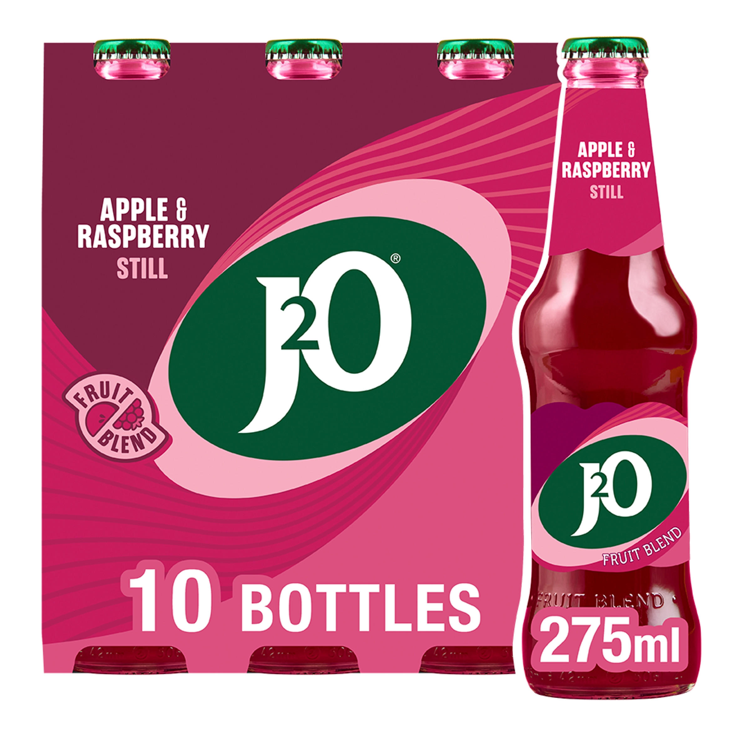 J2O Apple & Raspberry Bottles 10 x 275ml