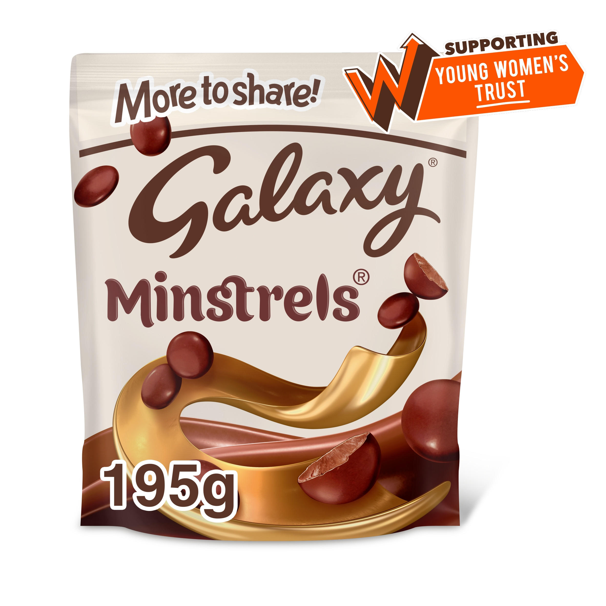 Galaxy Minstrels Milk Chocolate Buttons Sharing Pouch Bag 195g