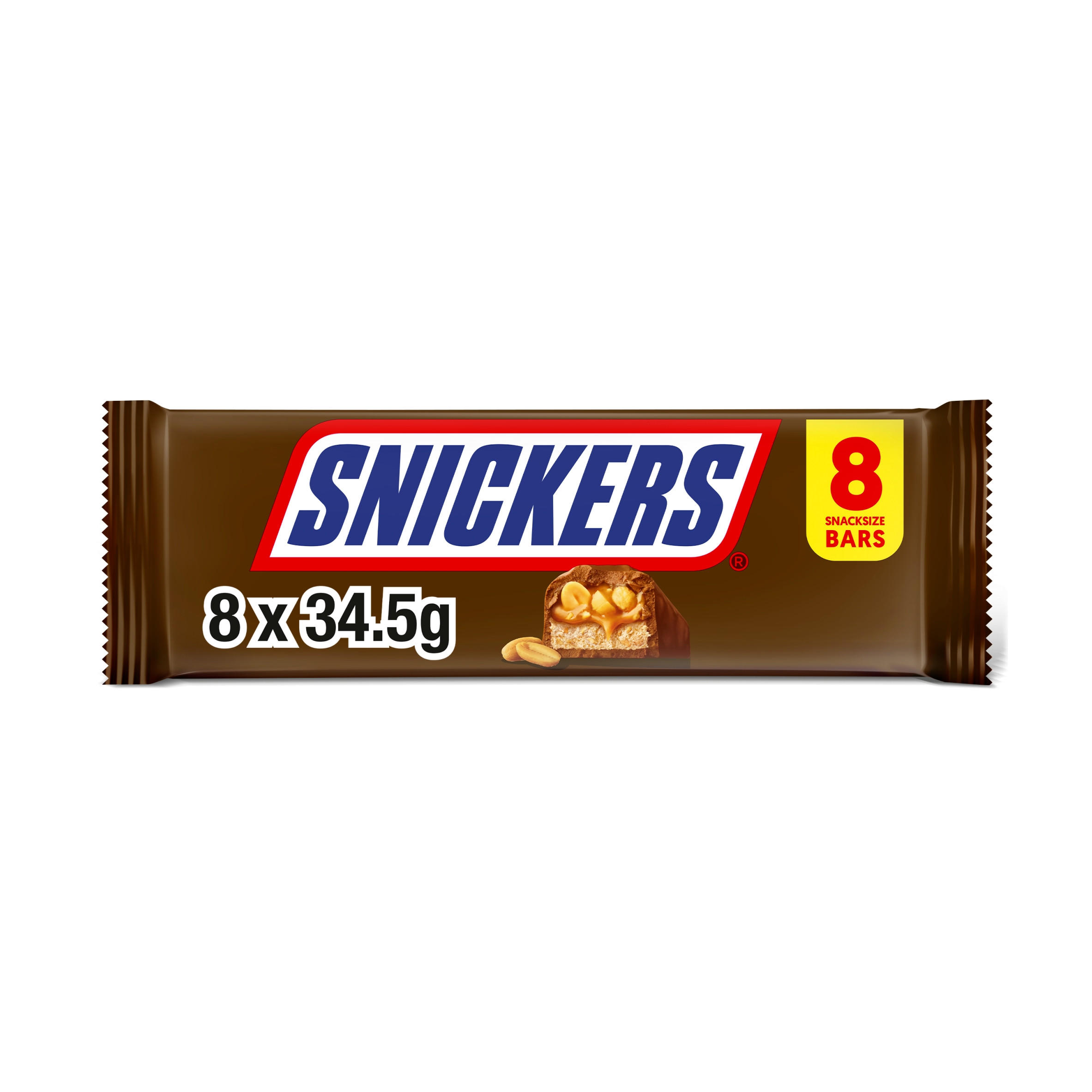 Snickers Peanut Multipack Chocolate Bars 8 x 34.5g