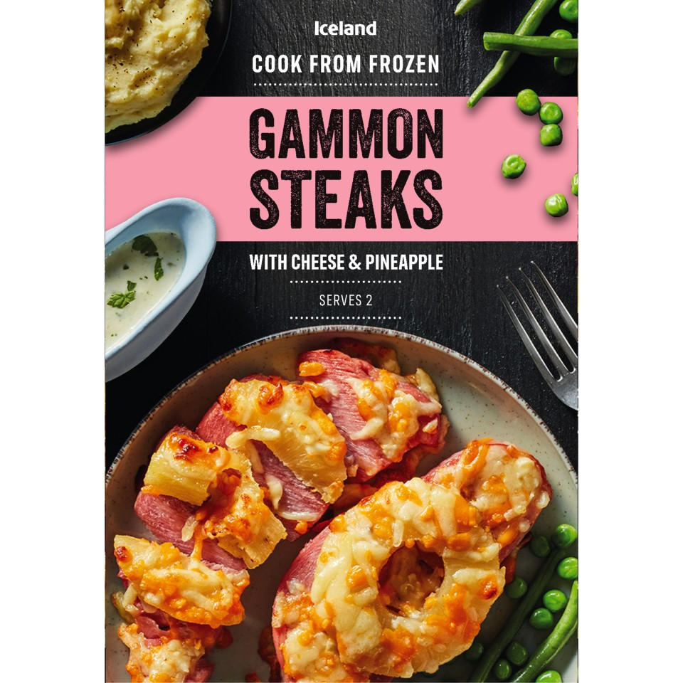 Iceland Gammon Steaks with Cheese & Pineapple 345g