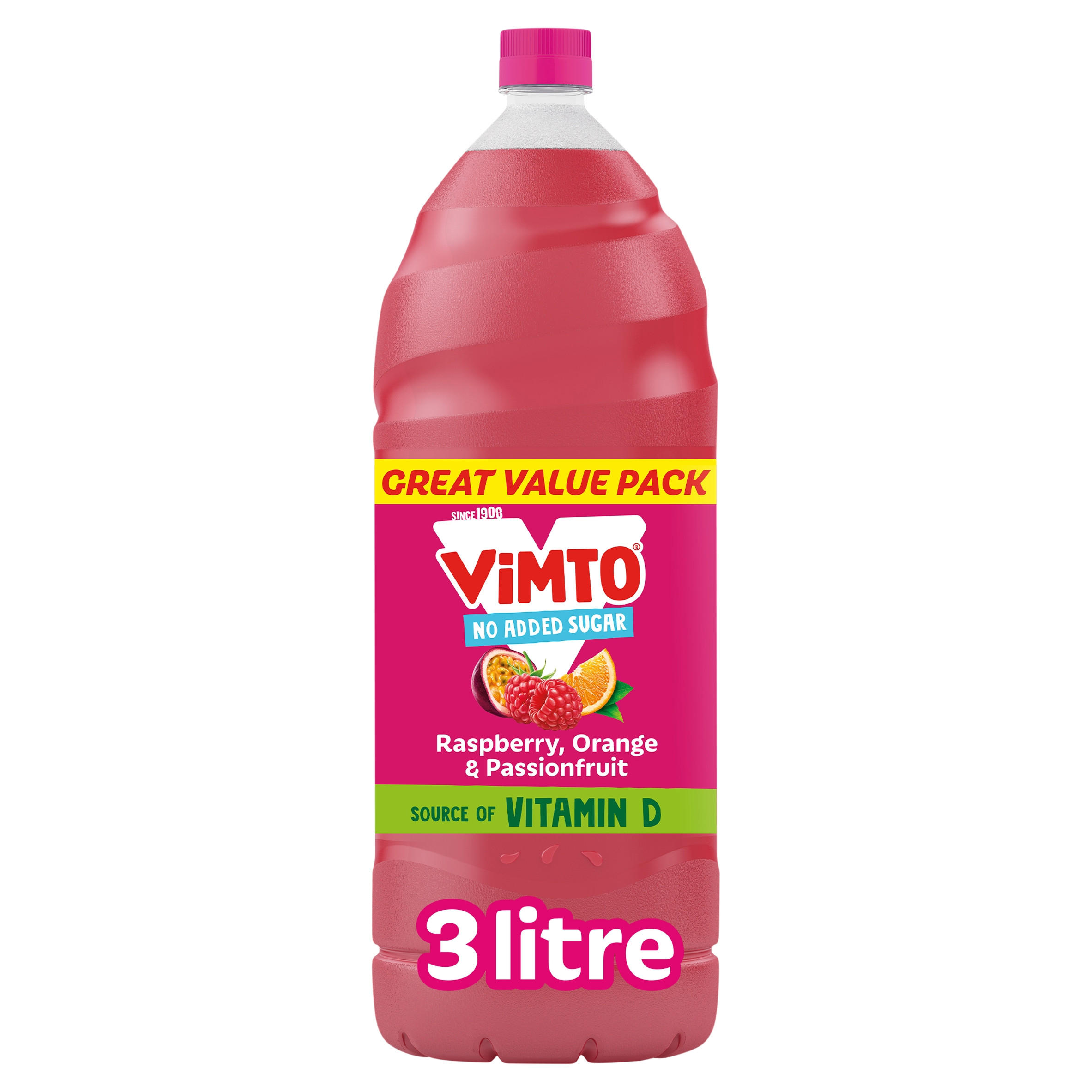 Vimto 6 Raspberry Orange & Passionfruit 3 Litre