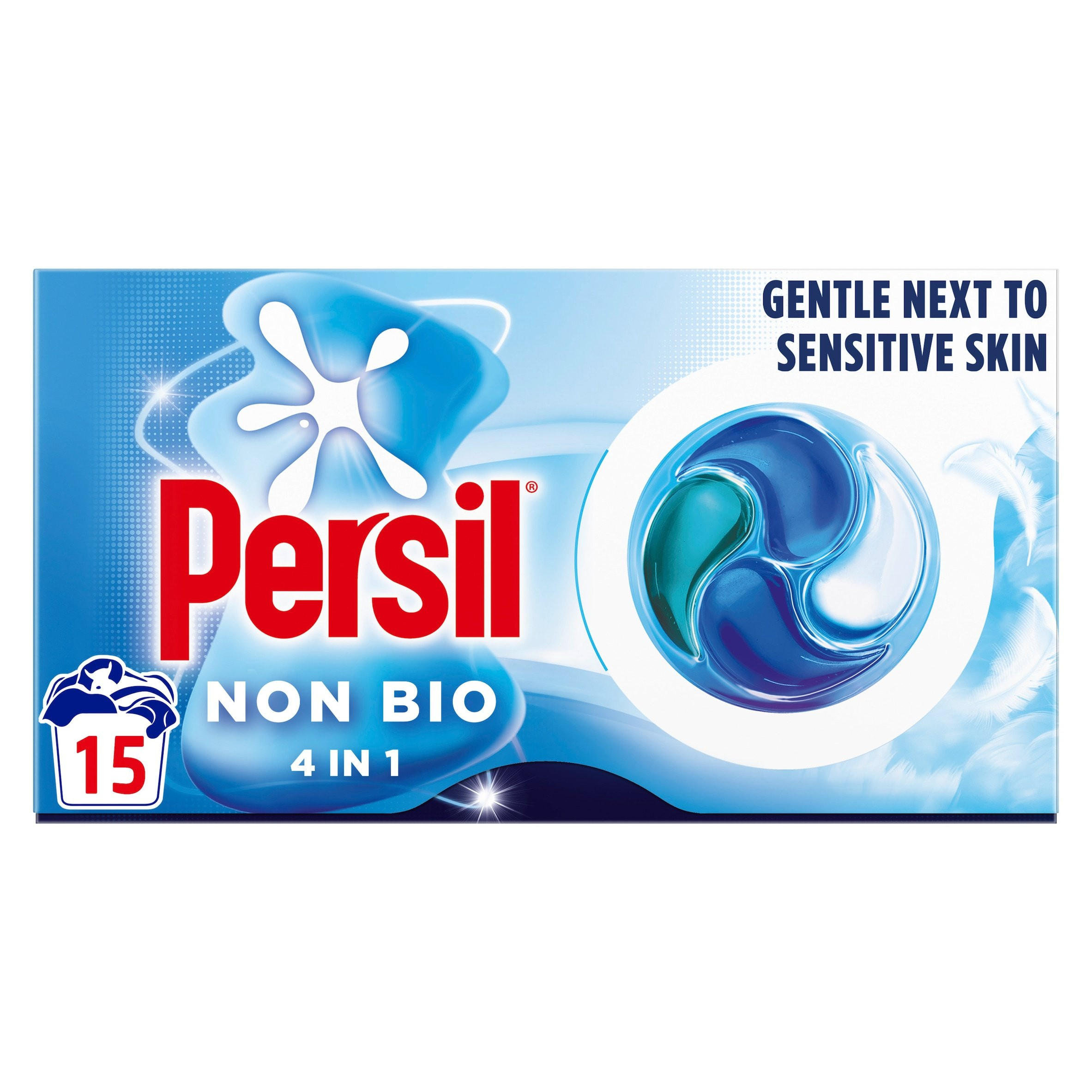 Persil Non Bio 4 in 1 fast-dissolving laundry capsules, 15 washes