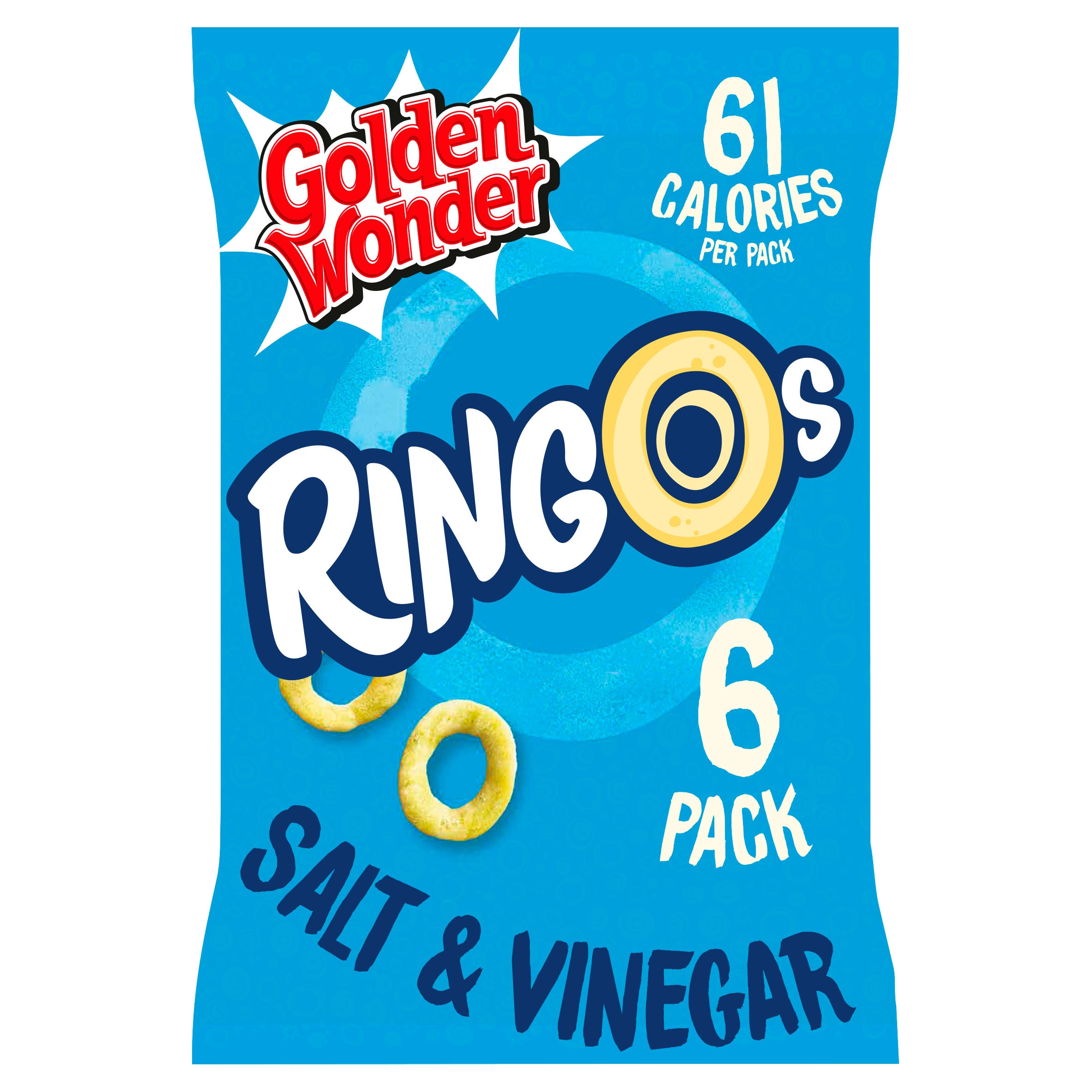 Golden Wonder Ringos Salt & Vinegar 6 x 12.5g