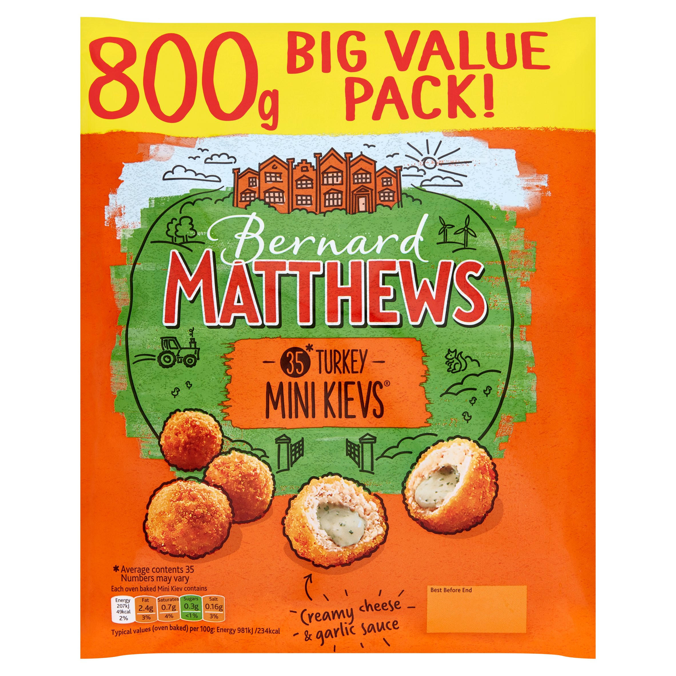 Matthews 35 Turkey Mini Kievs 800g