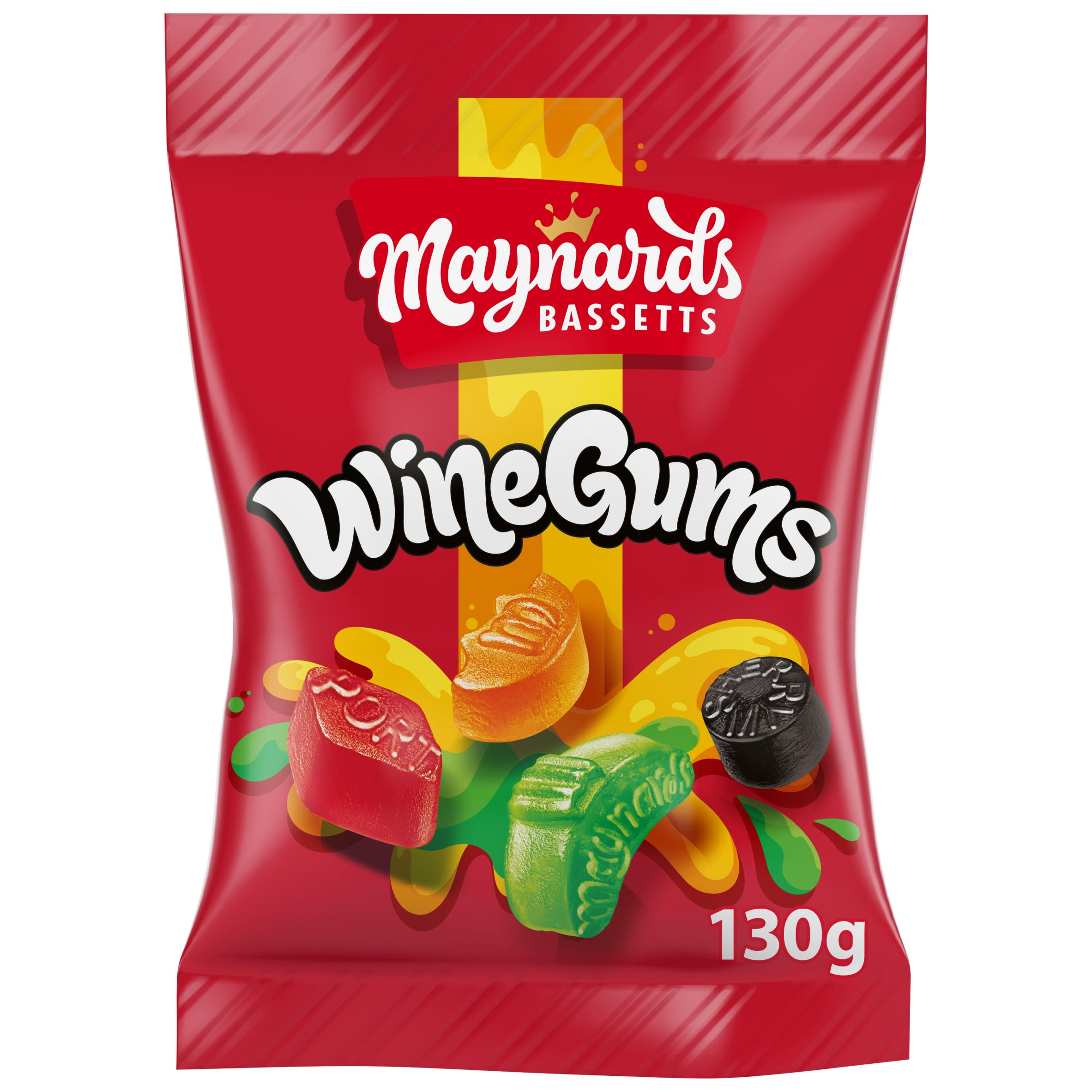 Maynards Bassetts Wine Gums Sweets Sharing Bag 130g