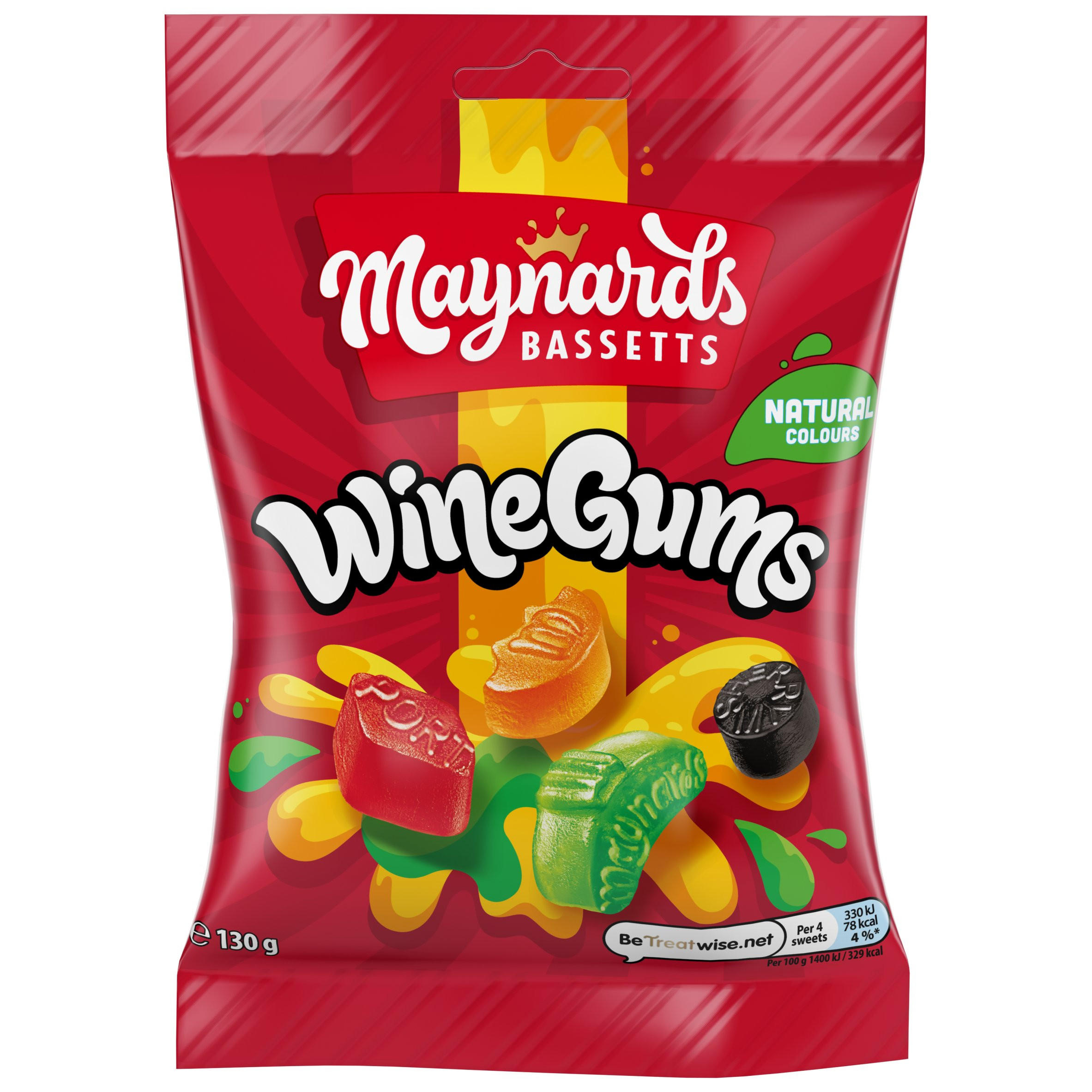 Maynards Bassetts Assorted Fruit Flavour Candy Made with Natural Colours Share Bag 130 g