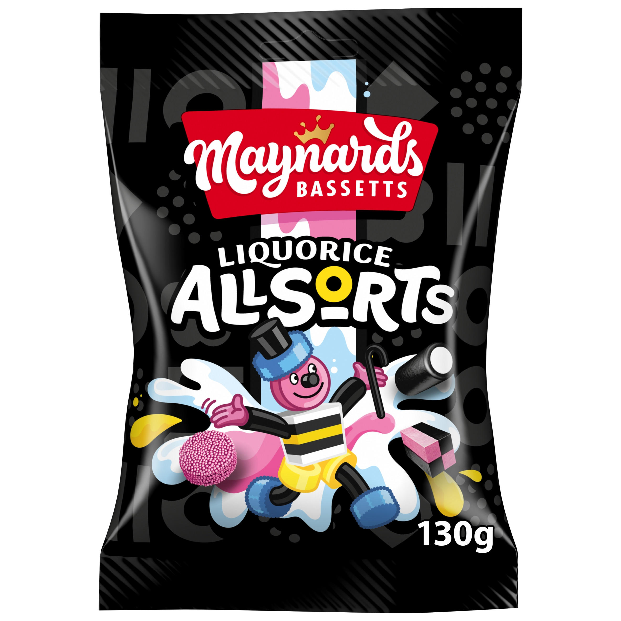 Maynards Bassetts Liquorice Allsorts Sweets Sharing Bag 130g