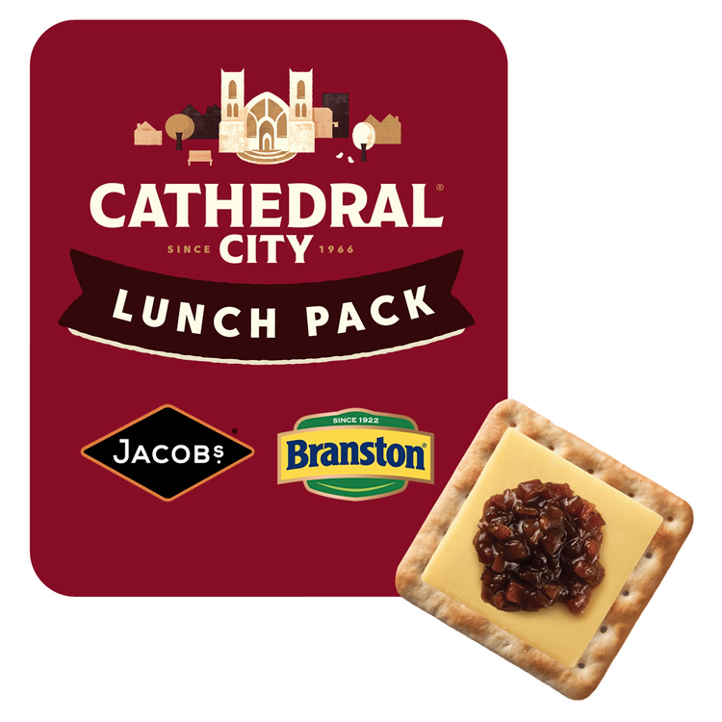 Cathedral City Mature Cheddar Cheese Slices, Crackers & Pickle Lunch Pack 122g