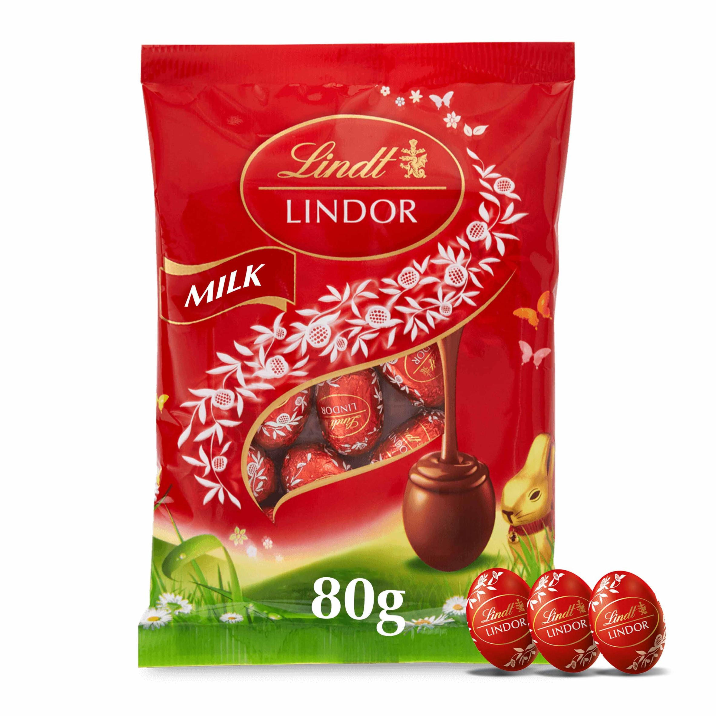Lindt Lindor Milk Chocolate Easter Mini Eggs Bag 80g