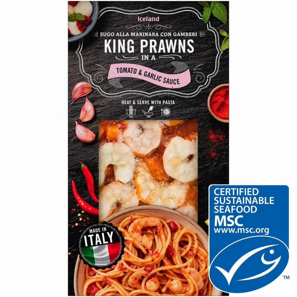 Iceland King Prawns in Tomato & Garlic Sauce 300g
