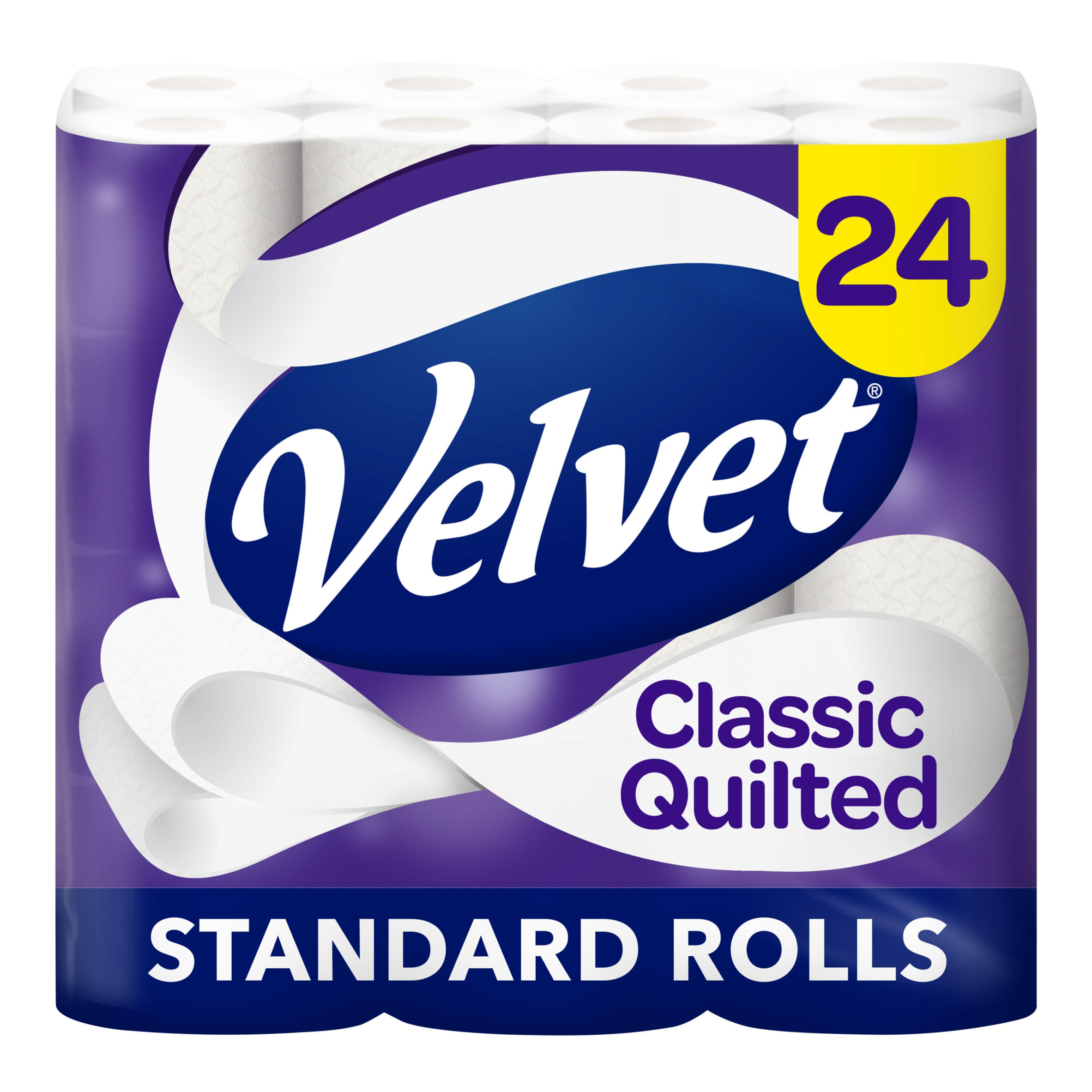 Velvet Classic Quilted Toilet Rolls 24 Rolls