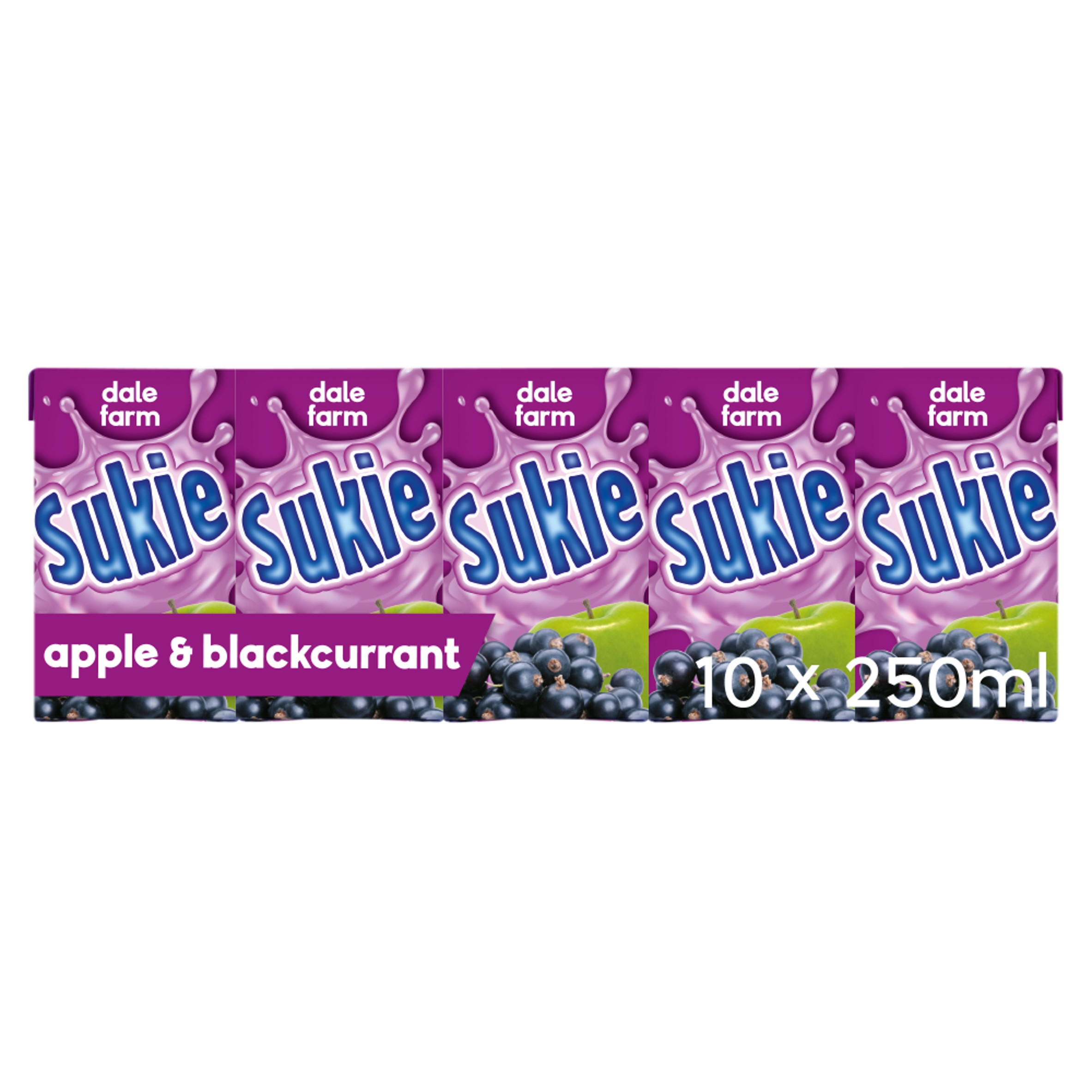 Dale Farm Sukie Apple & Blackcurrant Drink 10 x 250ml