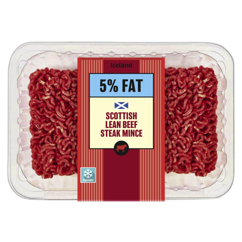 Iceland Scottish Lean Beef Steak Mince 5% Fat 325g