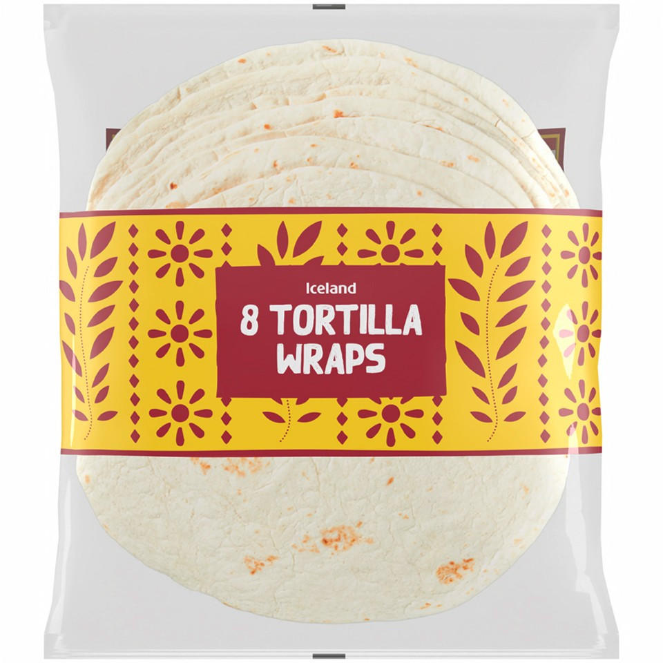 Iceland 8 Tortilla Wraps 496g