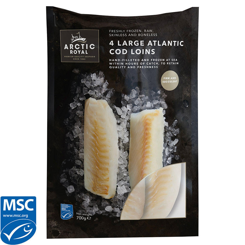 Arctic Royal 4 Large Atlantic Cod Loins 700g