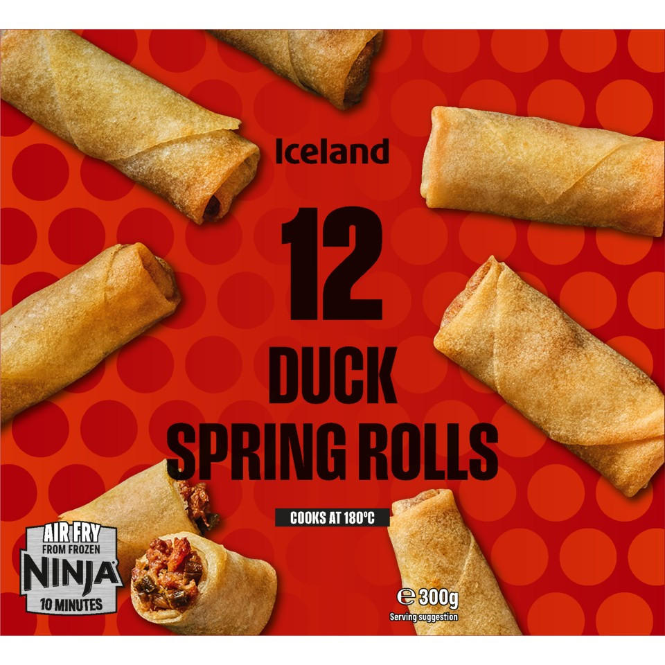 Iceland 12 Duck Spring Rolls 300g
