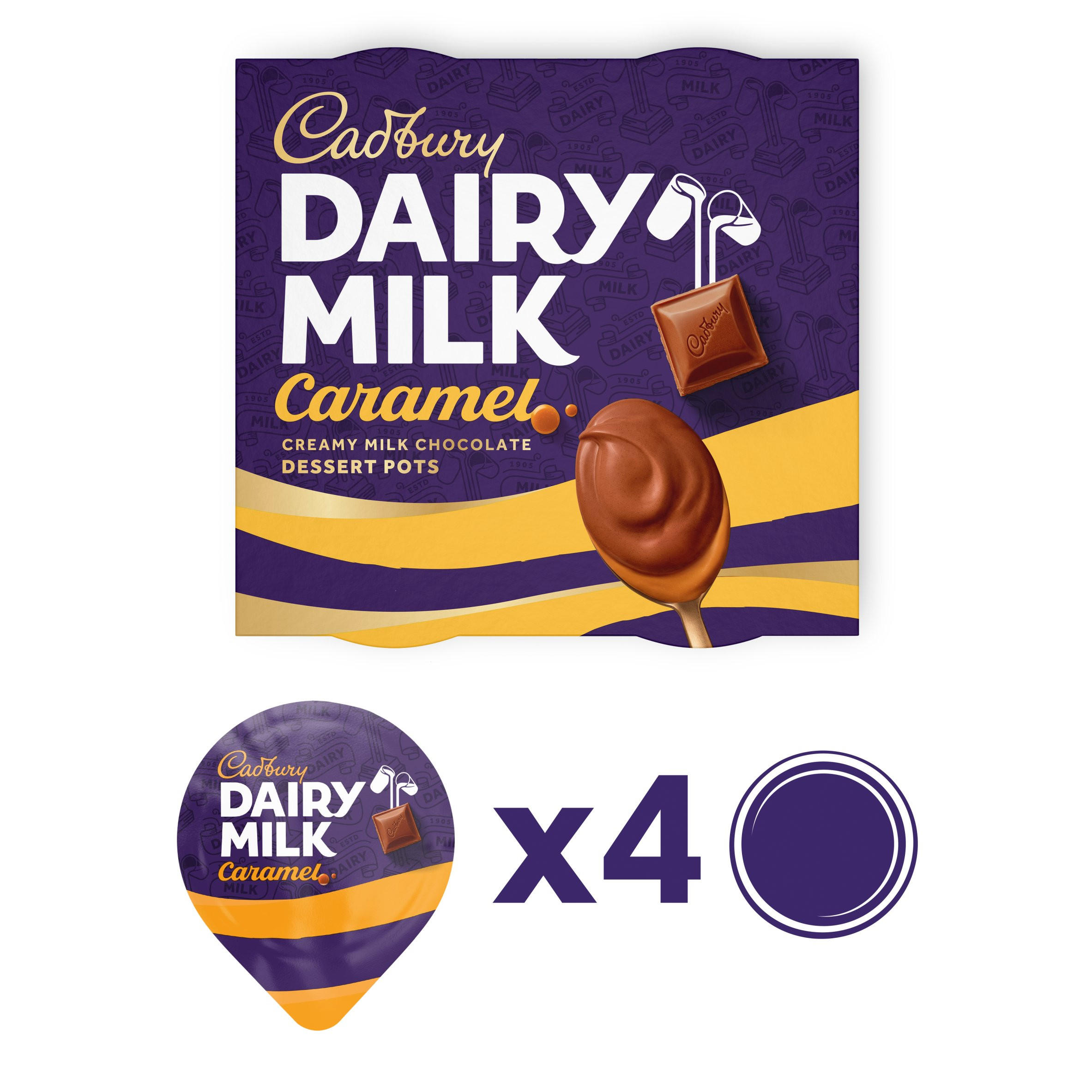 Cadbury Dairy Milk Caramel Chocolate Dessert Pots