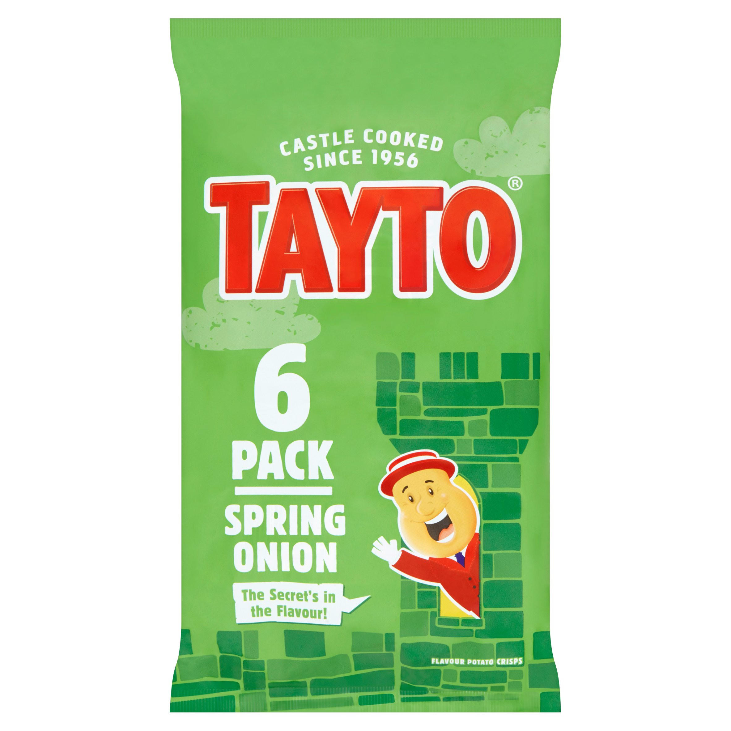 Tayto Spring Onion Flavour Potato Crisps 6 x 25g