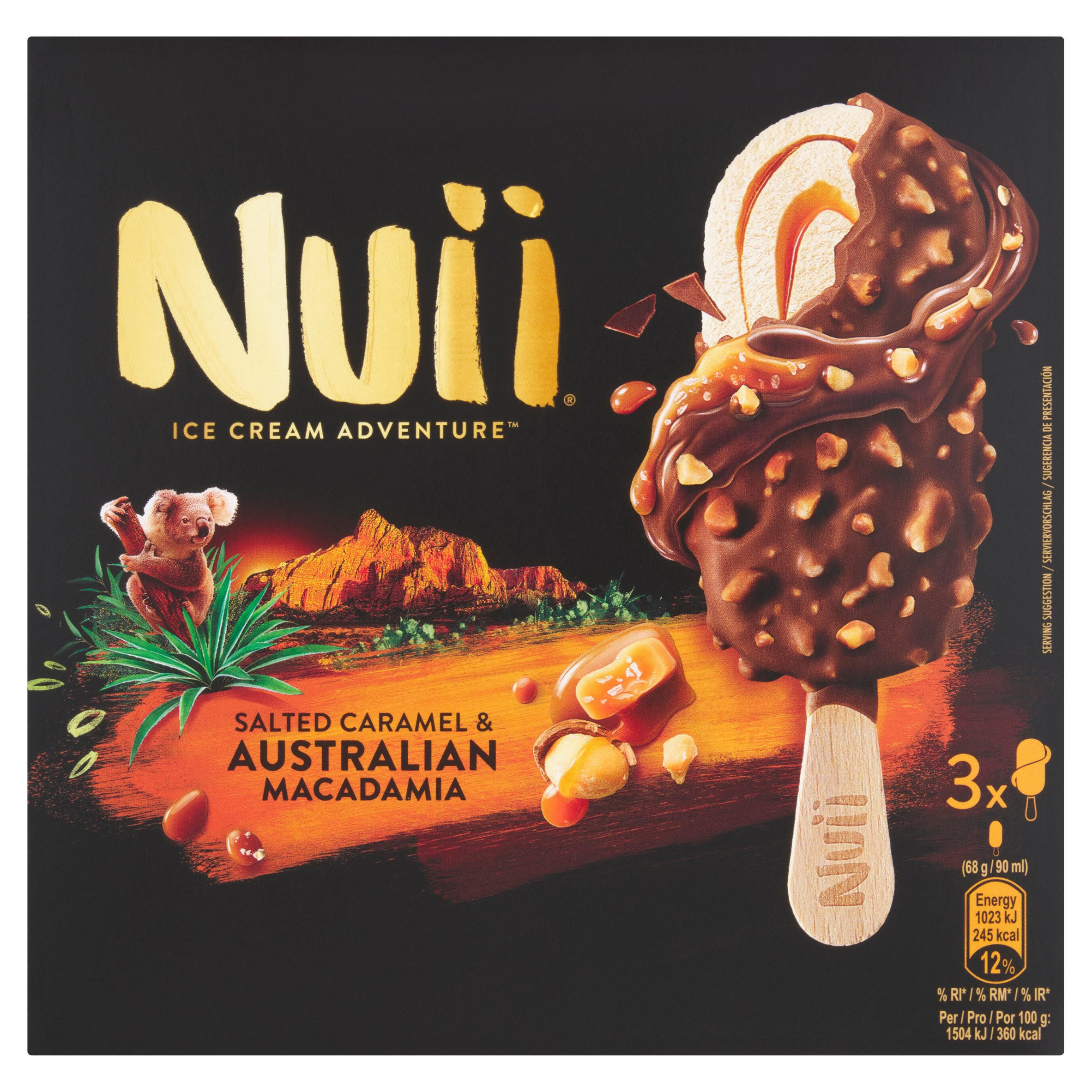 Nuii Ice Cream Adventure Salted Caramel & Australian Macadamia 270ml