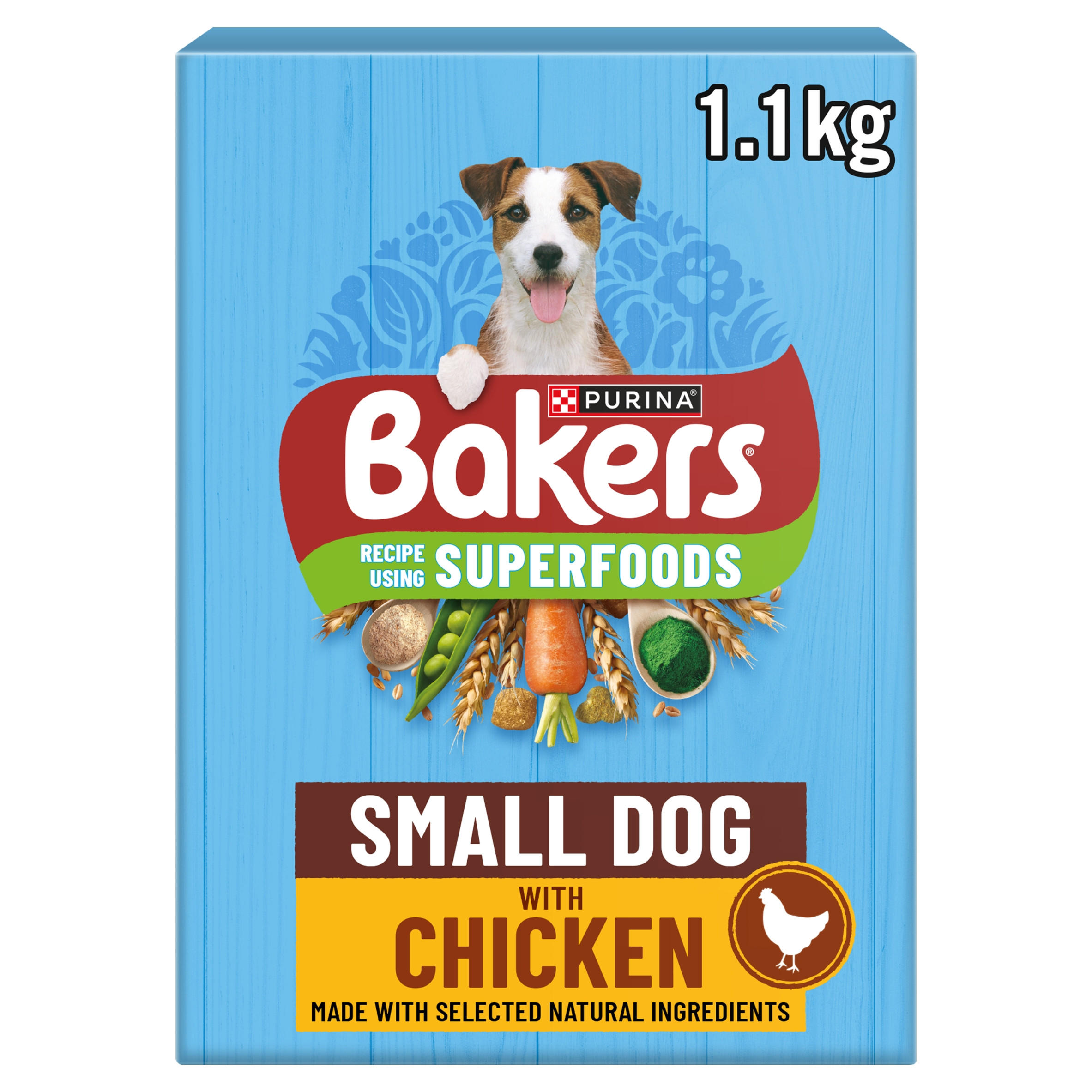 BAKERS Superfoods Small Dog Chicken Dry Dog Food 1.1kg