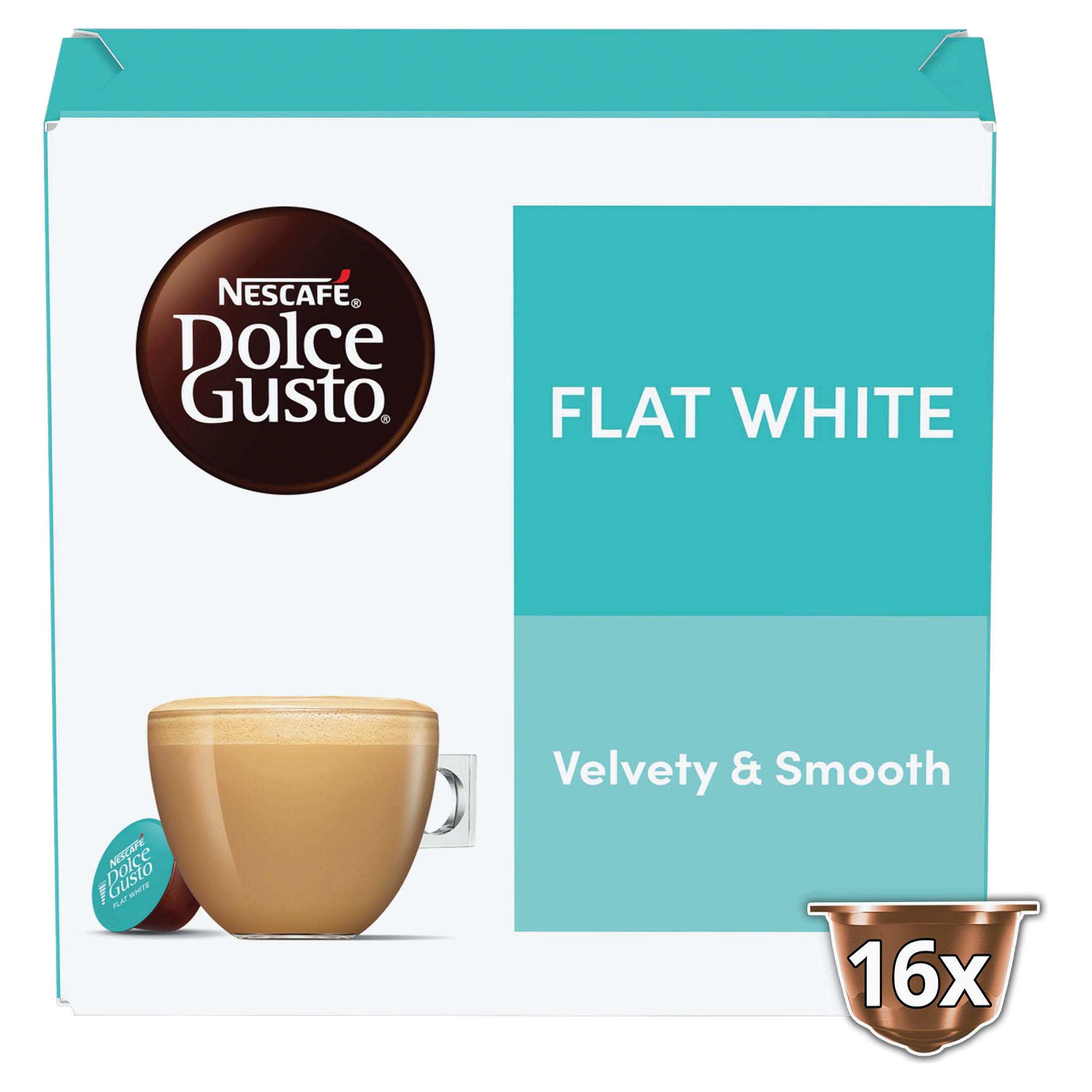 Nescafé Dolce Gusto Flat White Coffee Pods x16 (16 Servings)