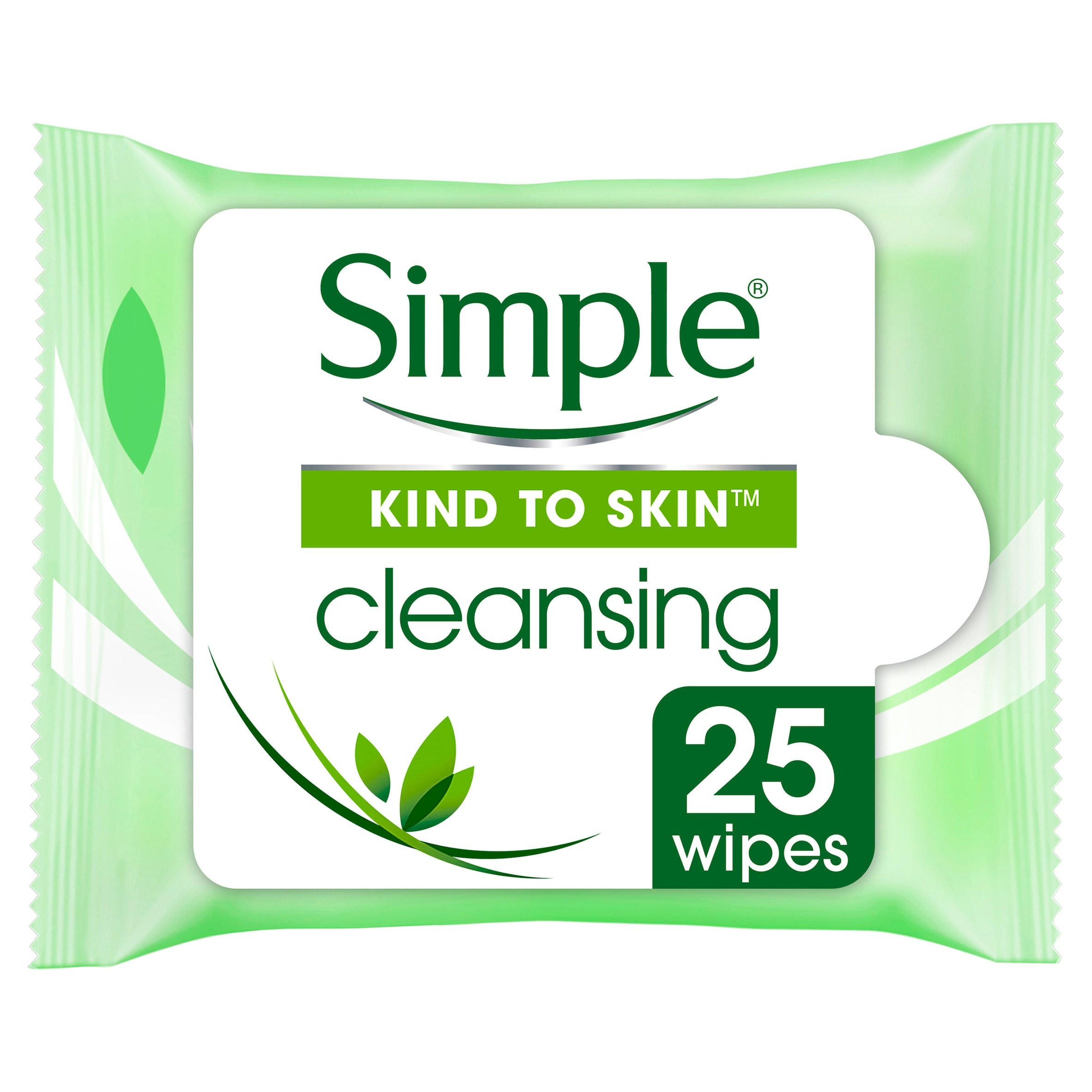 Simple Kind to Skin Facial Wipes Cleansing 25 wipes