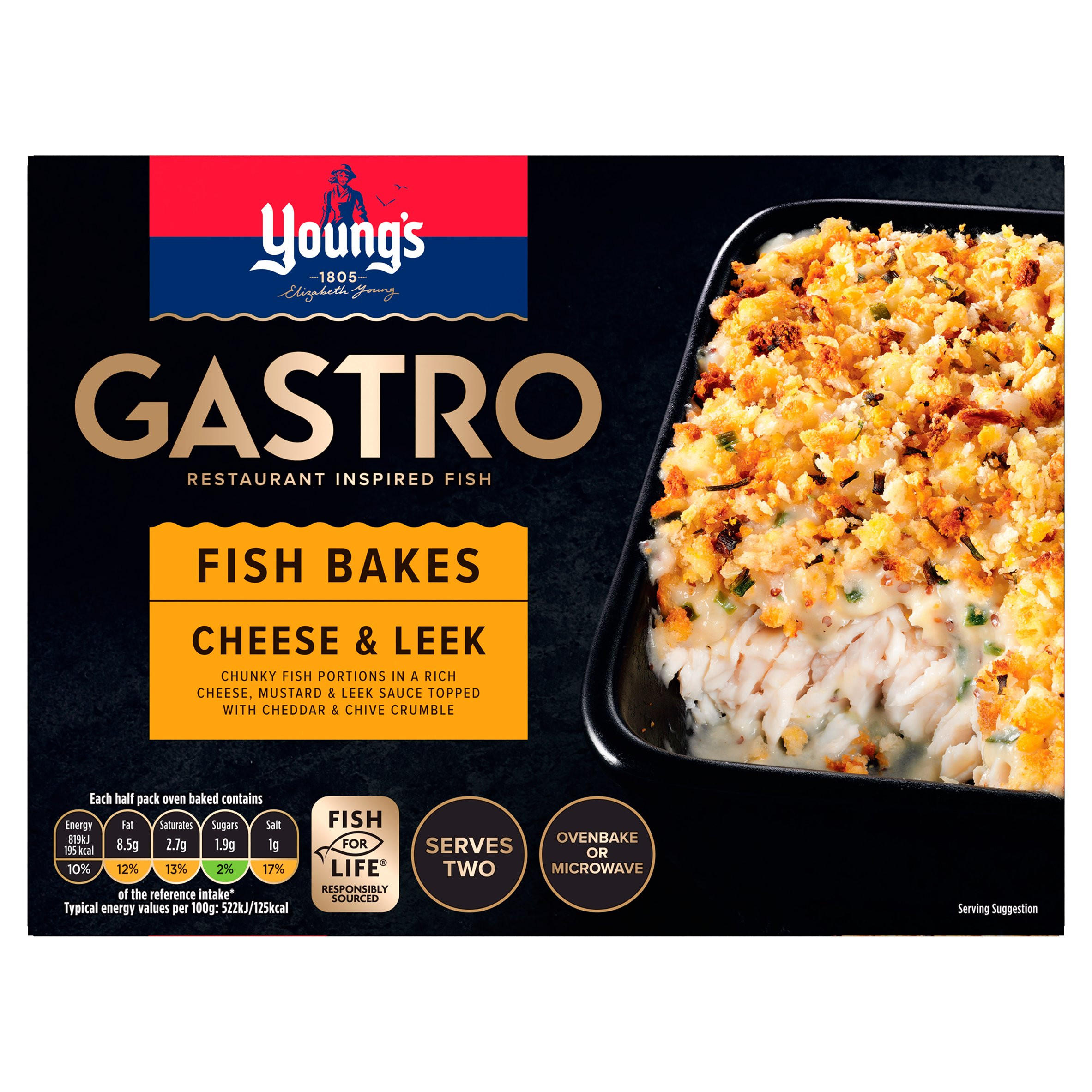 Young's Gastro Fish Bakes Cheese & Leek 340g