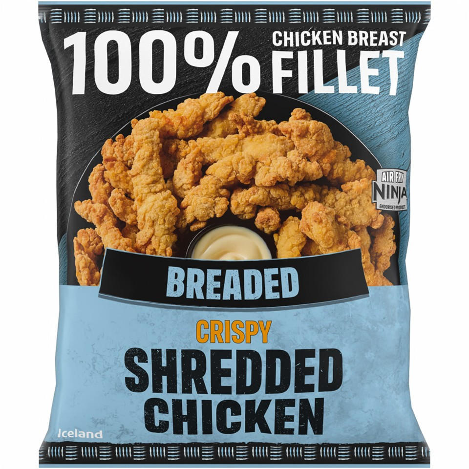 Iceland Breaded Crispy Shredded Chicken 450g