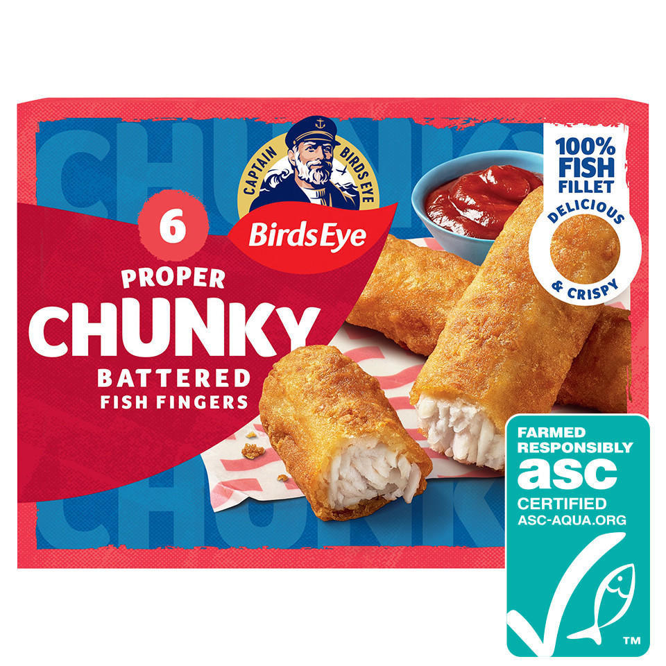Birds Eye 6 Chunky Battered Fish Fingers 360g