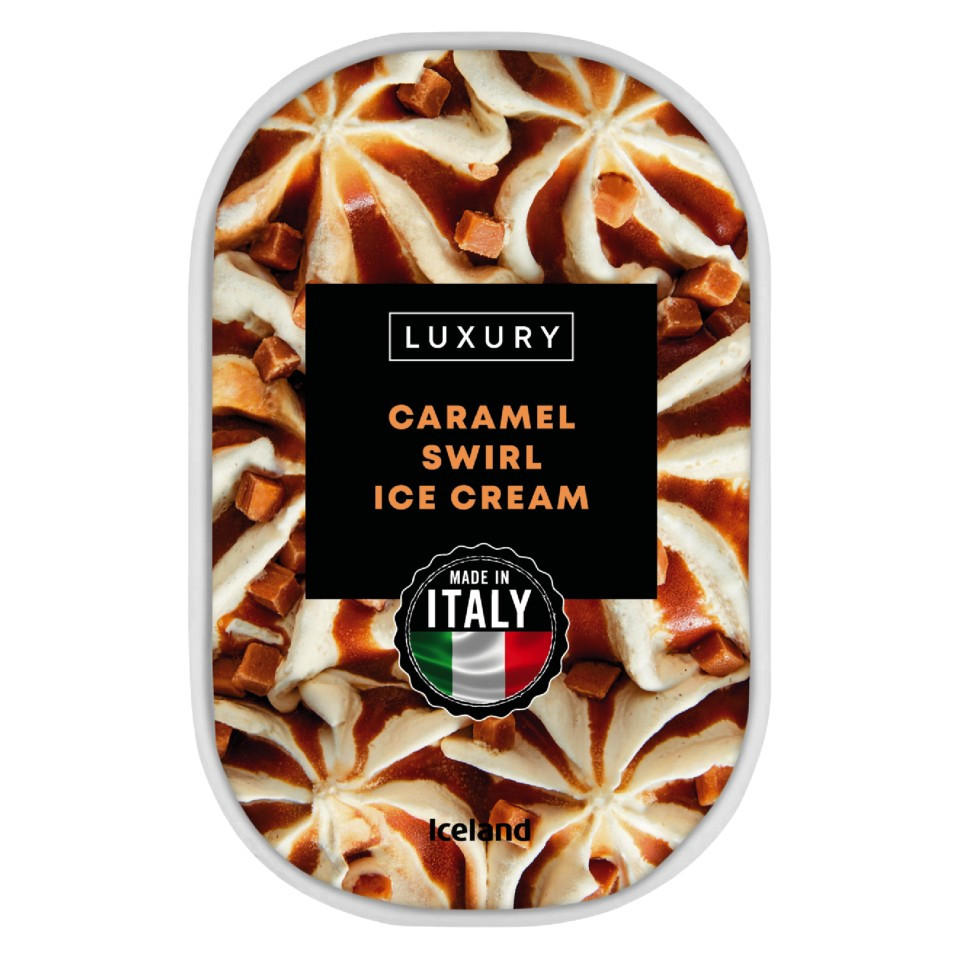Iceland Caramel Swirl Ice Cream 900ml