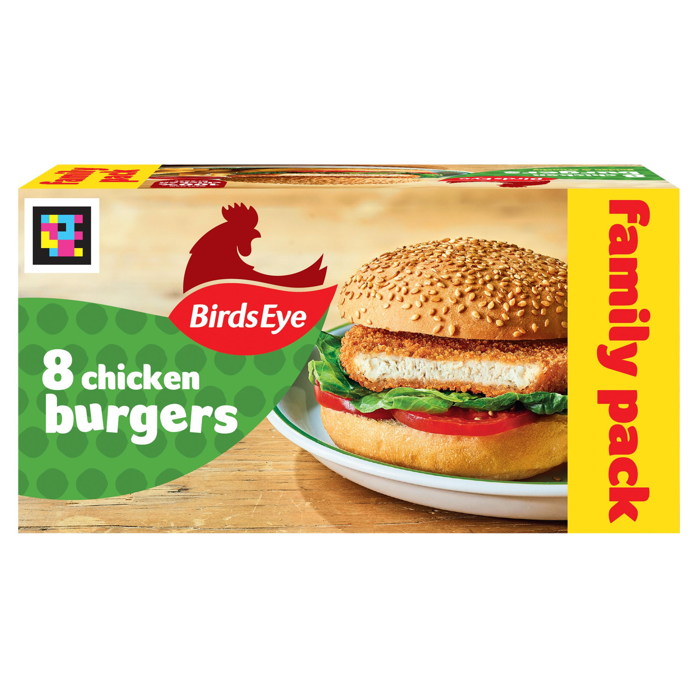 Birds Eye 8 Wholegrain Breaded Chicken Burgers 400g
