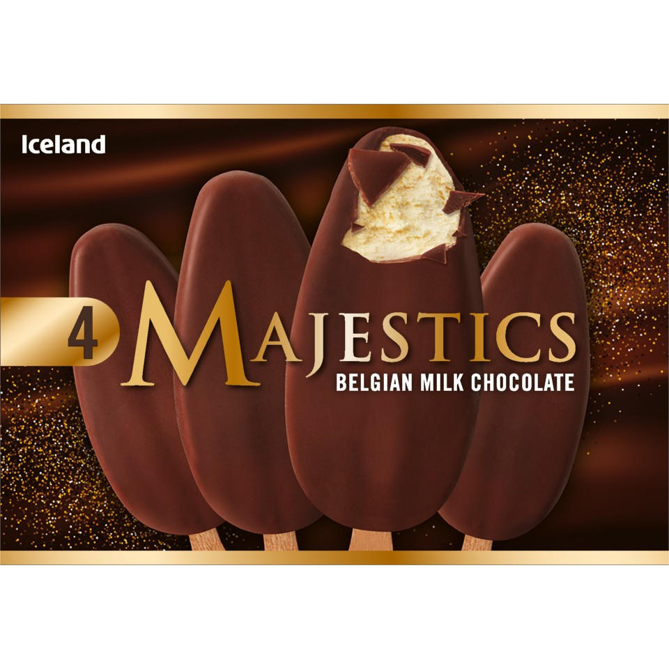 Iceland 4 Belgian Milk Chocolate Majestics 334g