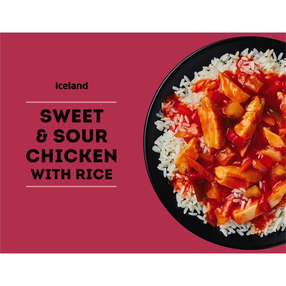 Iceland Sweet & Sour Chicken with Rice 400g