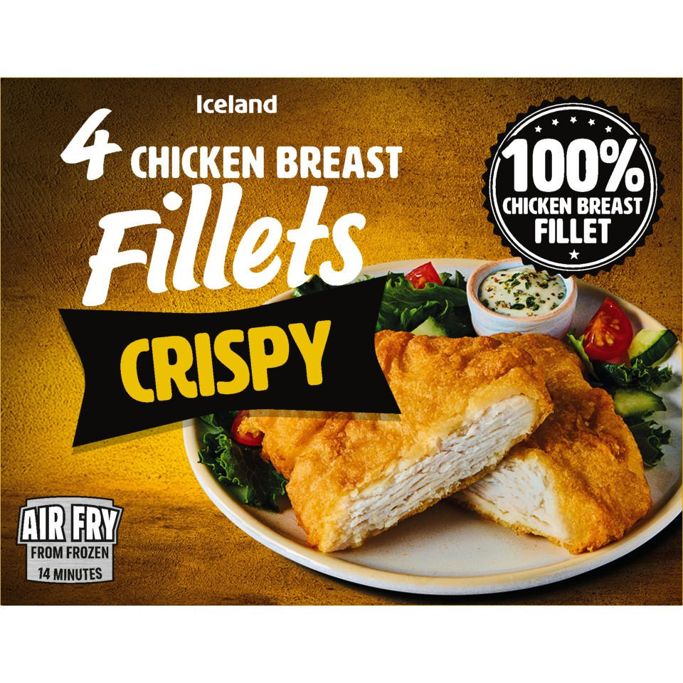 Iceland 4 Crispy Chicken Breast Fillets 380g