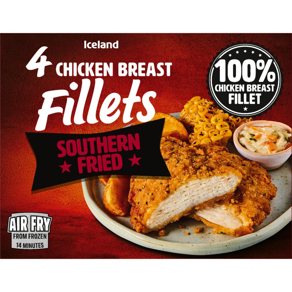 Iceland 4 Southern Fried Chicken Breast Fillets 380g