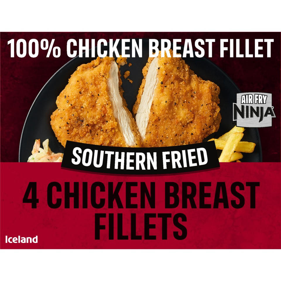 Iceland 4 Southern Fried Chicken Breast Fillets 380g