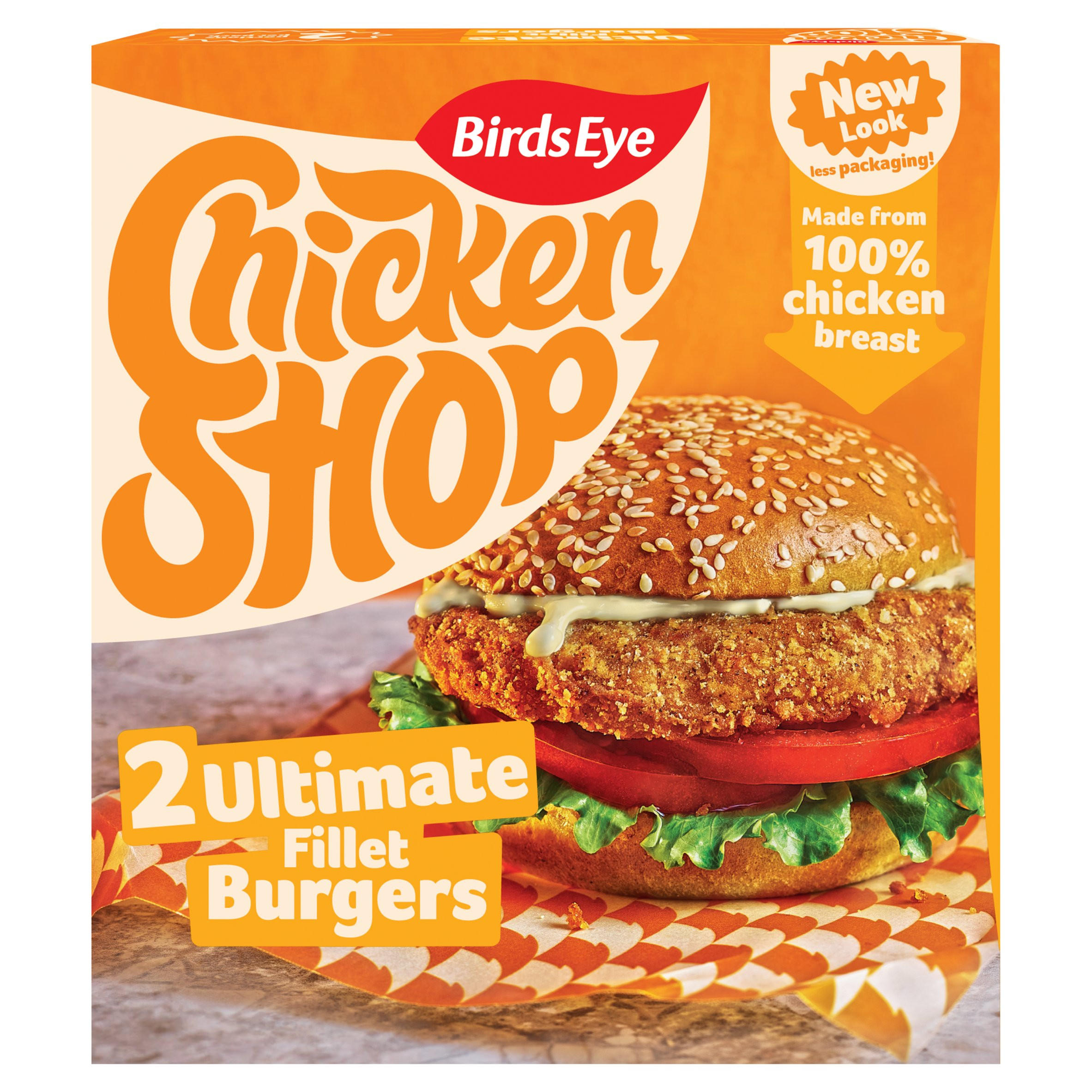 Birds Eye Chicken Shop 2 Ultimate Breaded Chicken Fillet Burgers 227g