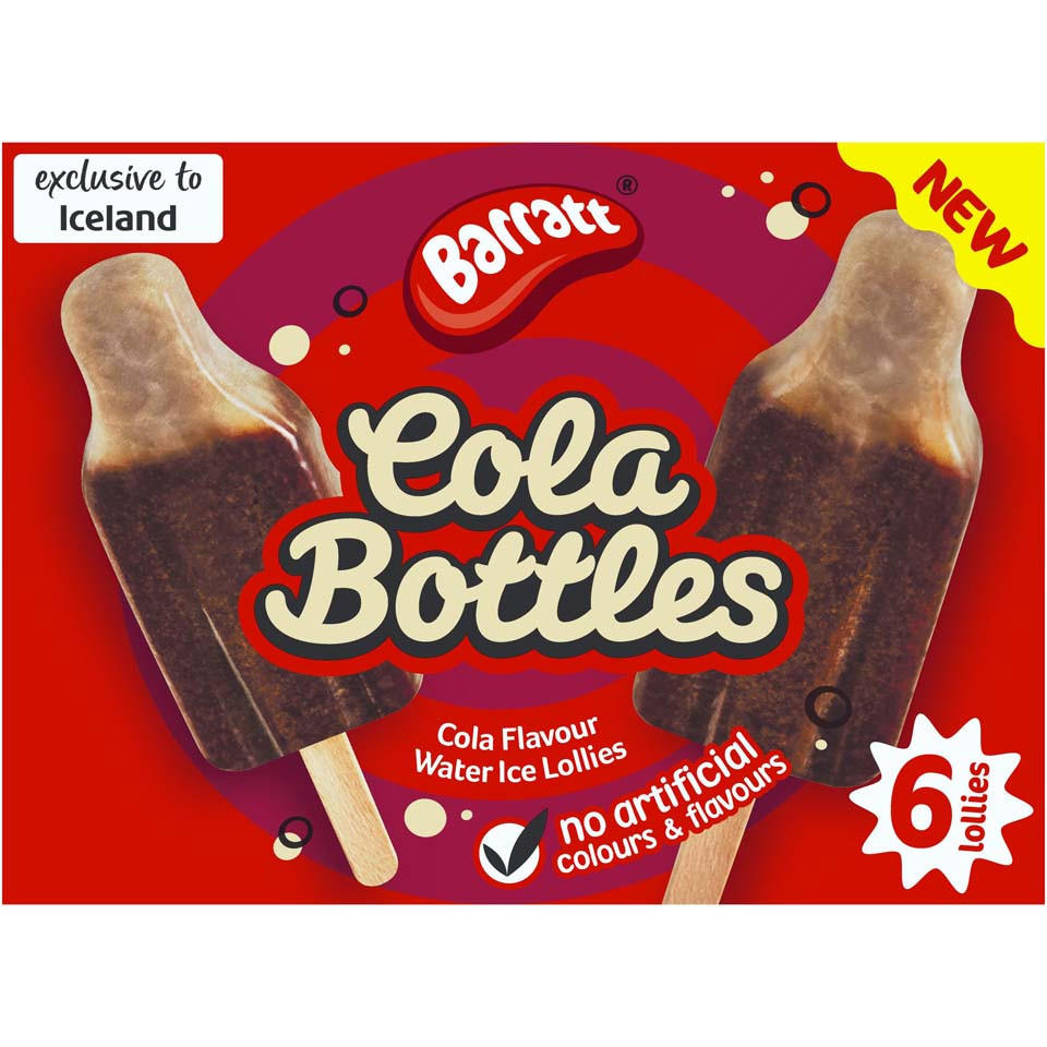 Barratt Cola Bottles Ice Lollies 6 Pack (360g)