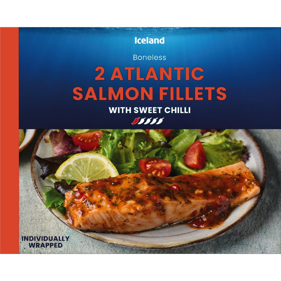 Iceland 2 Atlantic Salmon Fillets with Sweet Chilli 240g
