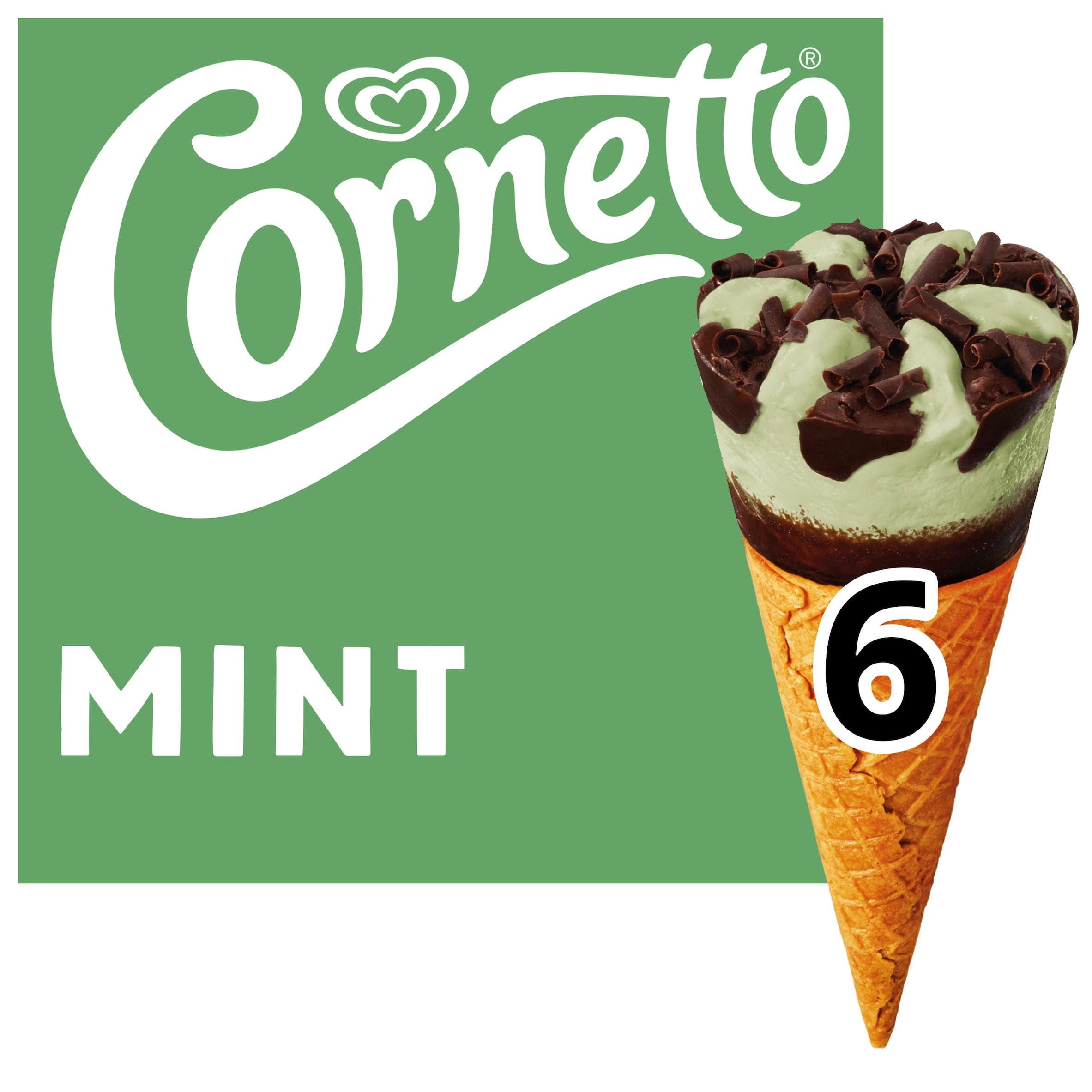 Cornetto Ice Cream Cone Mint 6x 90 ml