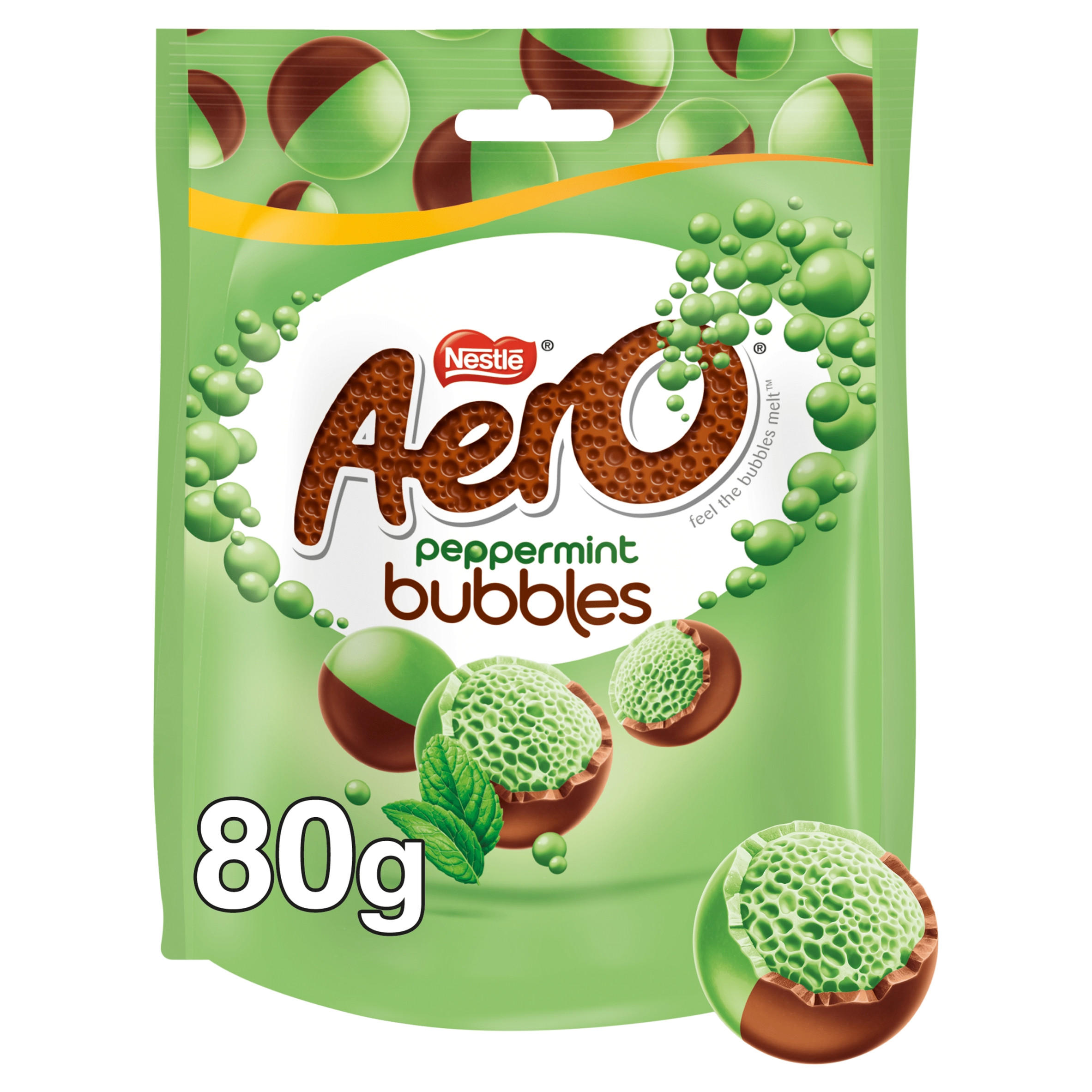 Aero Peppermint Milk Chocolate Bubbles 80g