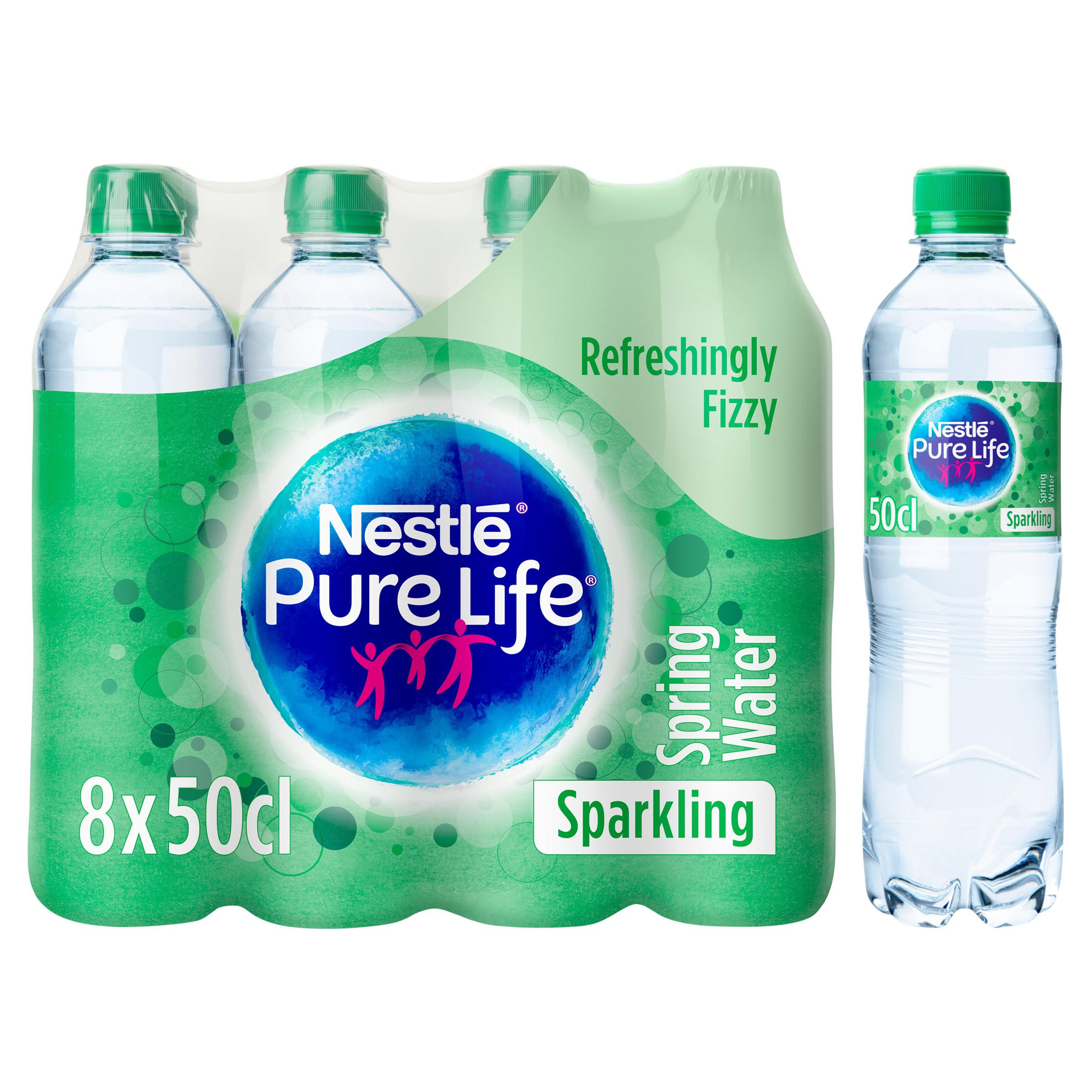 Nestle Pure Life Sparkling Spring Water 8x500ml